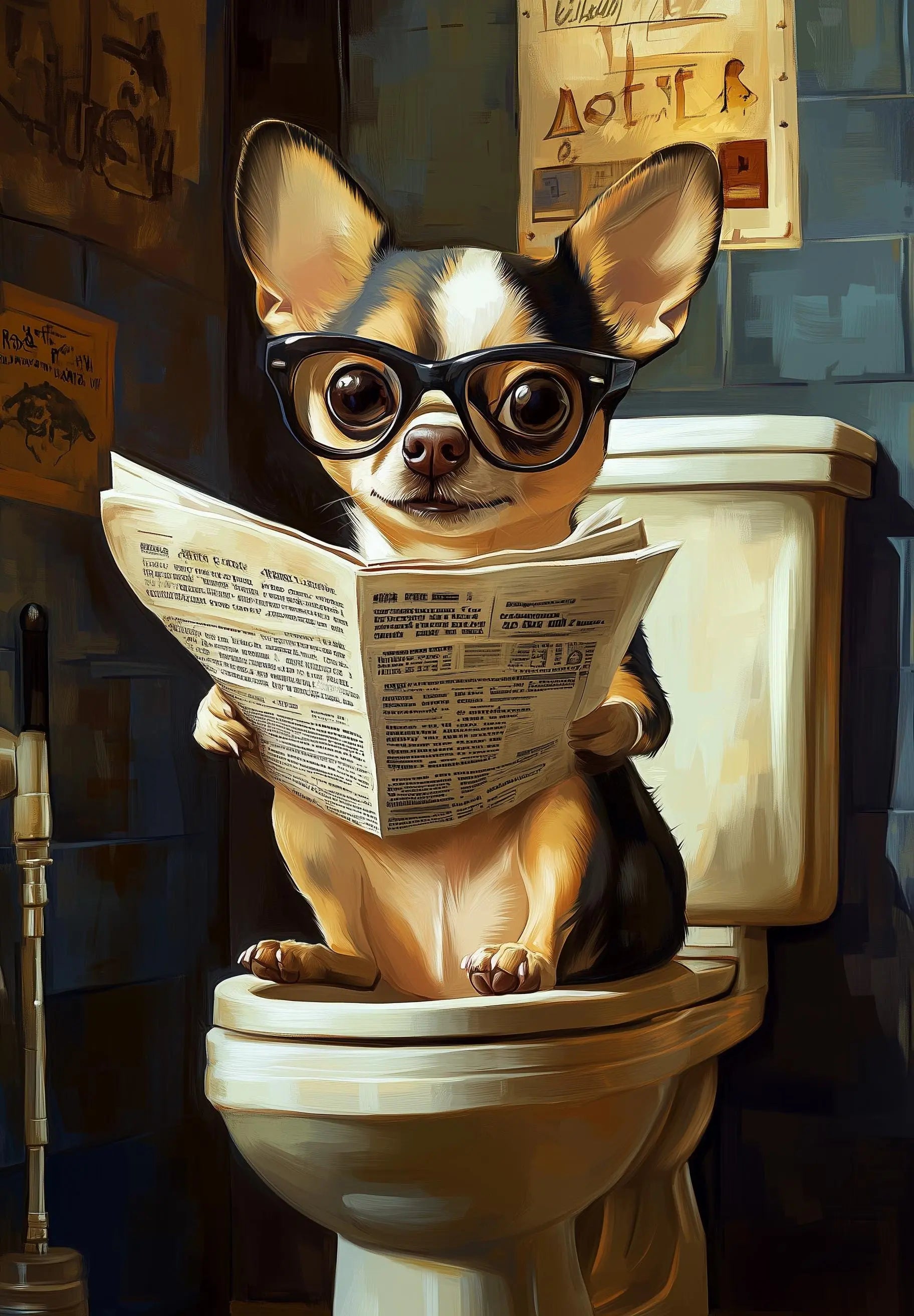 Funny Animal Wall Art - Printed in the UK Premium Quality - A4 A3 A2 - Festival Merch