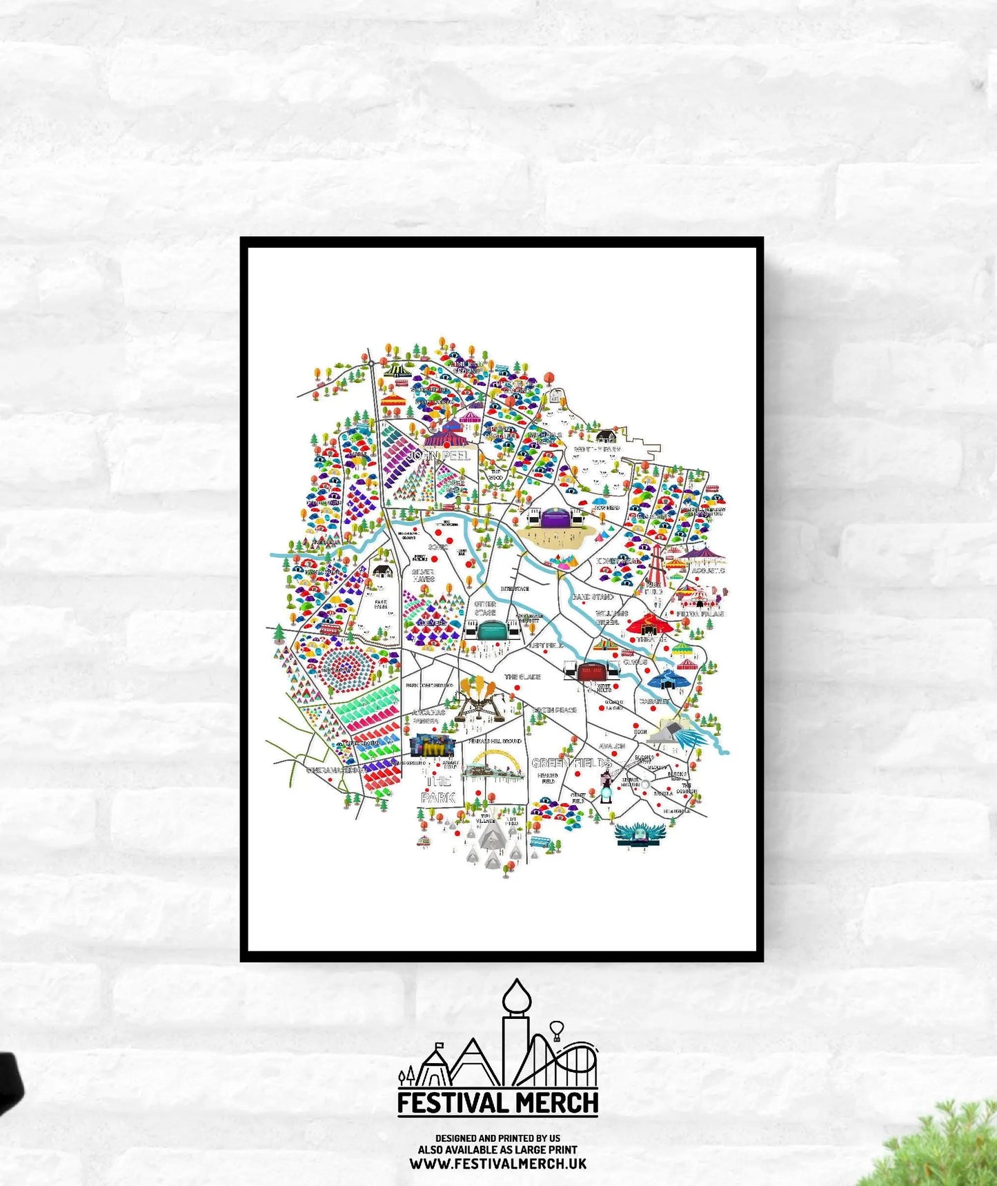 Personalisable Premium Music Festival Map (Unofficial) - A4 A3 A2 - Print poster - Inspired music festival - Festival Merch