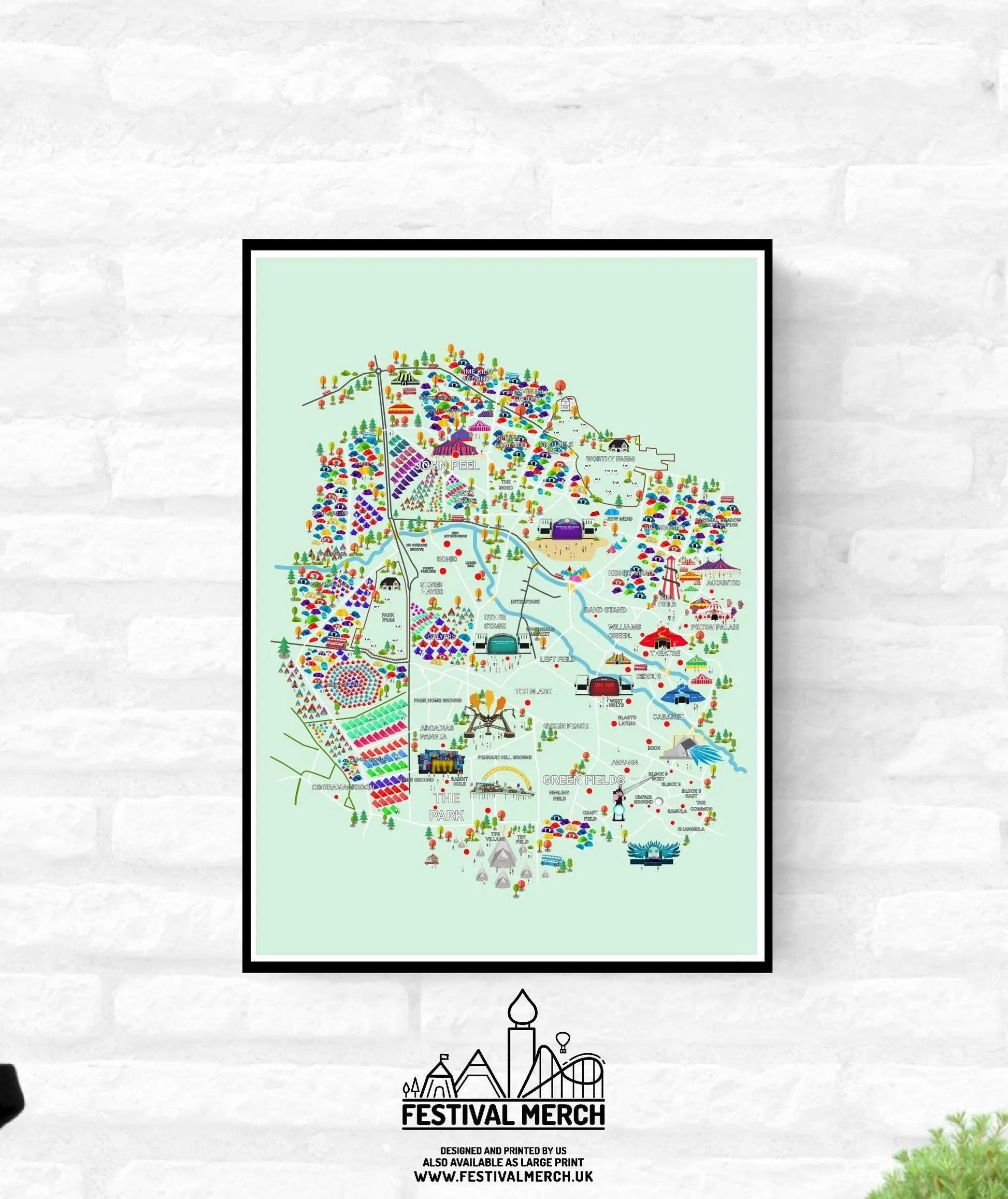 Personalisable Premium Music Festival Map (Unofficial) - A4 A3 A2 - Print poster - Inspired music festival - Festival Merch