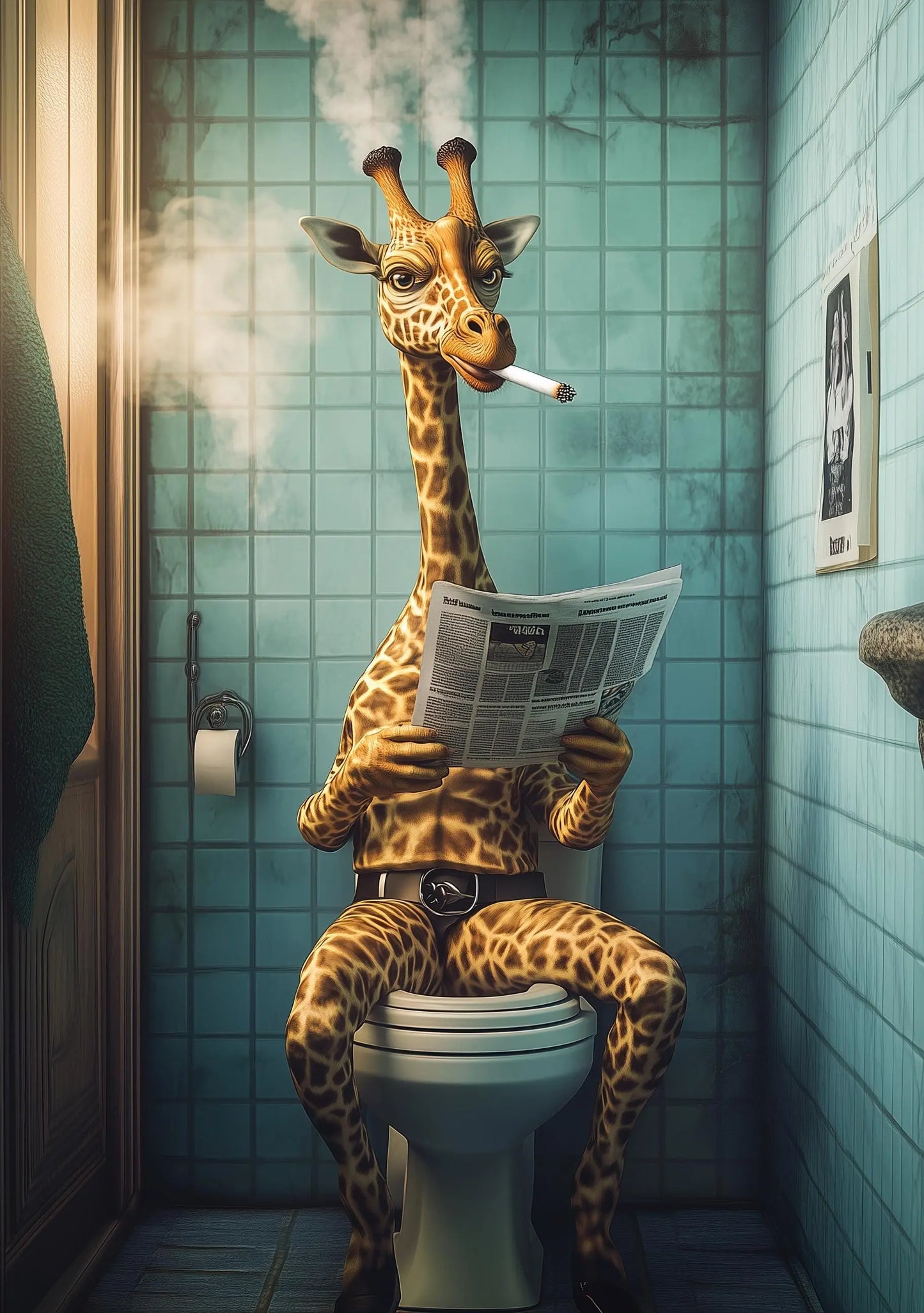 Funny Animal Wall Art - Printed in the UK Premium Quality - A4 A3 A2 - Festival Merch