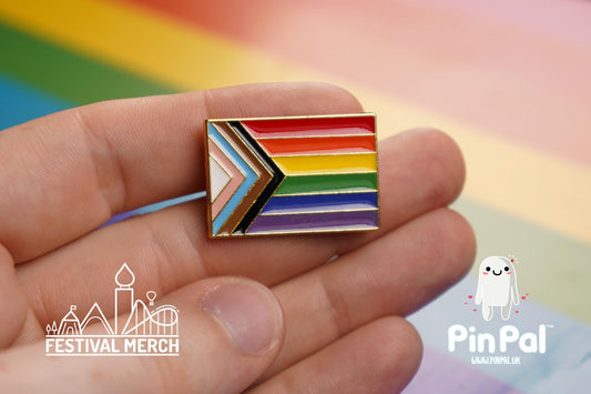 Rainbow Flag Pin | Enamel - PinPal UK001 - LGBT Pride Badge Stud Lesbian Gay Bisexual Transgender Queer Metal Button Pride gift Pride outfit