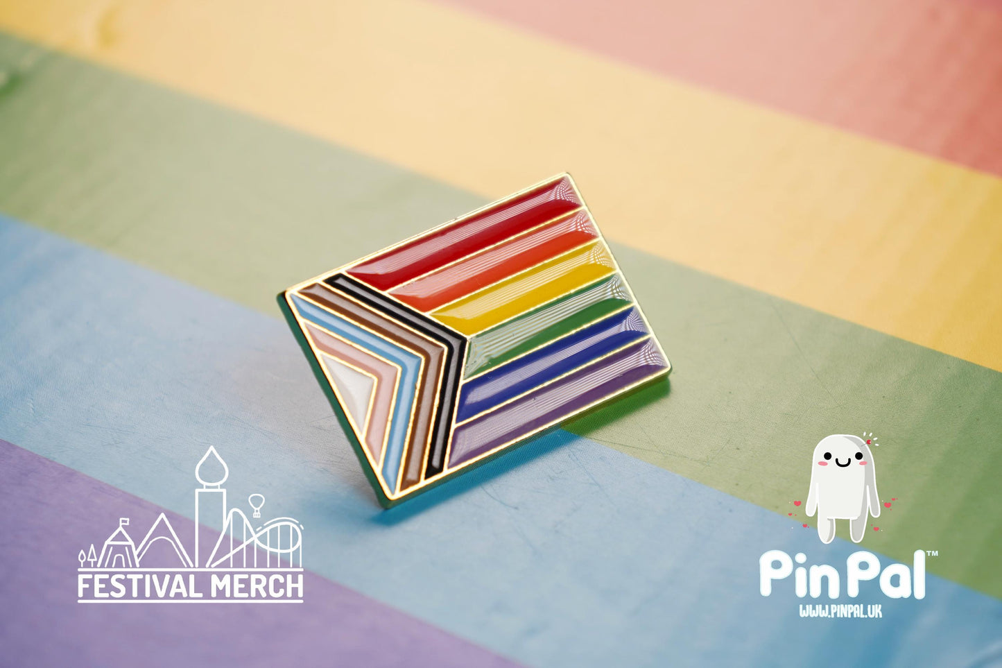 Rainbow Flag Pin | Enamel - PinPal UK001 - LGBT Pride Badge Stud Lesbian Gay Bisexual Transgender Queer Metal Button Pride gift Pride outfit