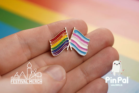 Rainbow Flag Pin | Enamel - PinPal UK002 - LGBT Pride Badge Stud Lesbian Gay Bisexual Transgender Queer Metal Button Pride gift Pride outfit