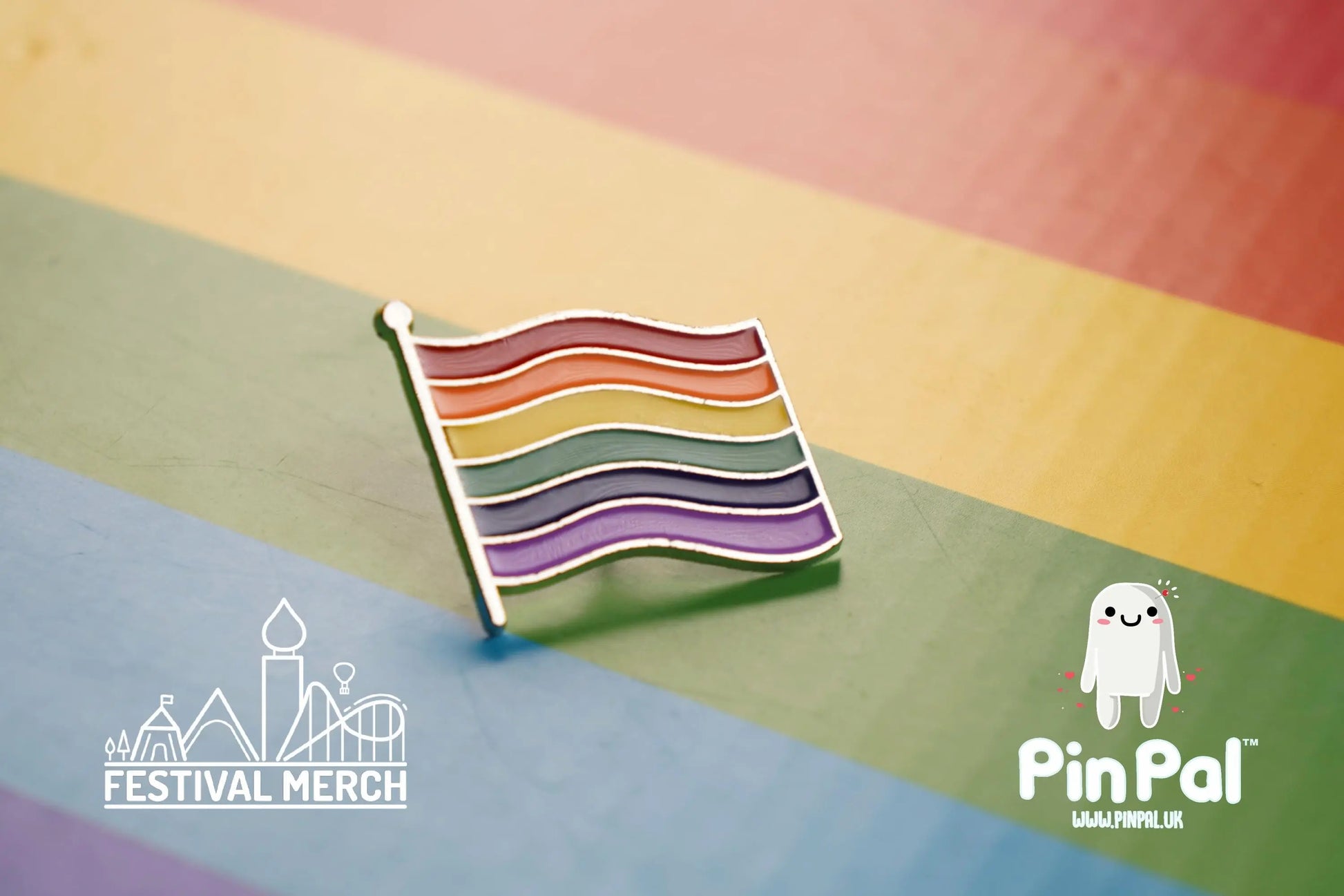 Rainbow Flag Pin | Enamel - PinPal UK003 - LGBT Pride Badge Stud Lesbian Gay Bisexual Transgender Queer Metal Button Pride gift Pride outfit