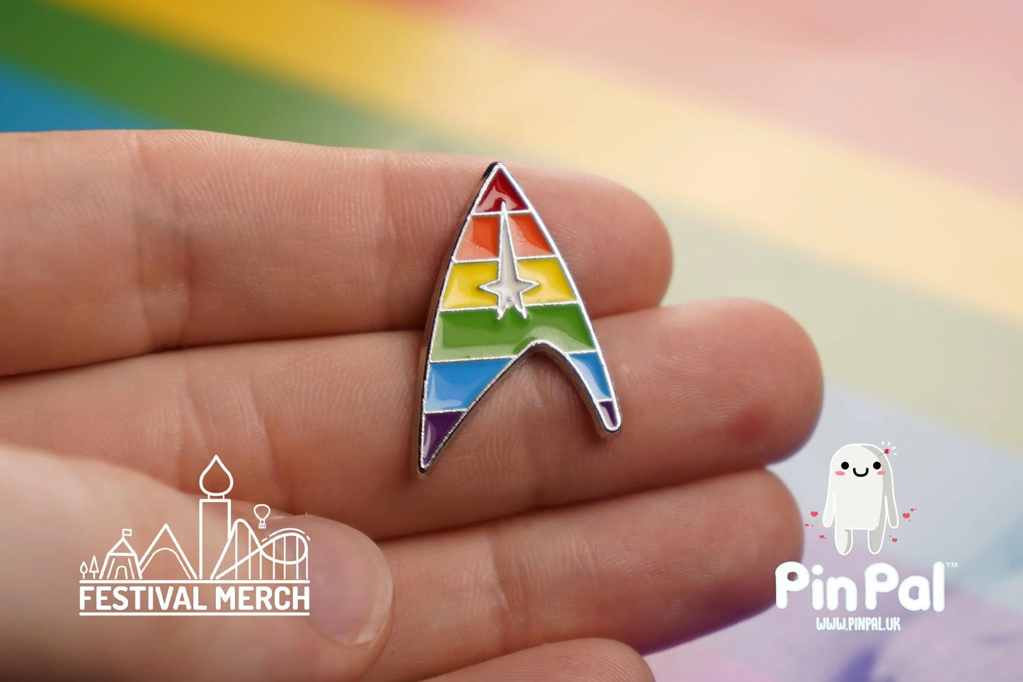 Rainbow Flag Pin | Enamel - PinPal UK009 - LGBT Pride Badge Stud Lesbian Gay Bisexual Transgender Queer Metal Button Pride gift Pride outfit