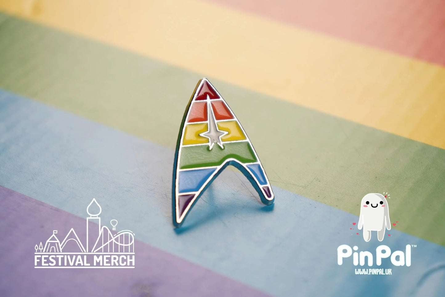 Rainbow Flag Pin | Enamel - PinPal UK009 - LGBT Pride Badge Stud Lesbian Gay Bisexual Transgender Queer Metal Button Pride gift Pride outfit