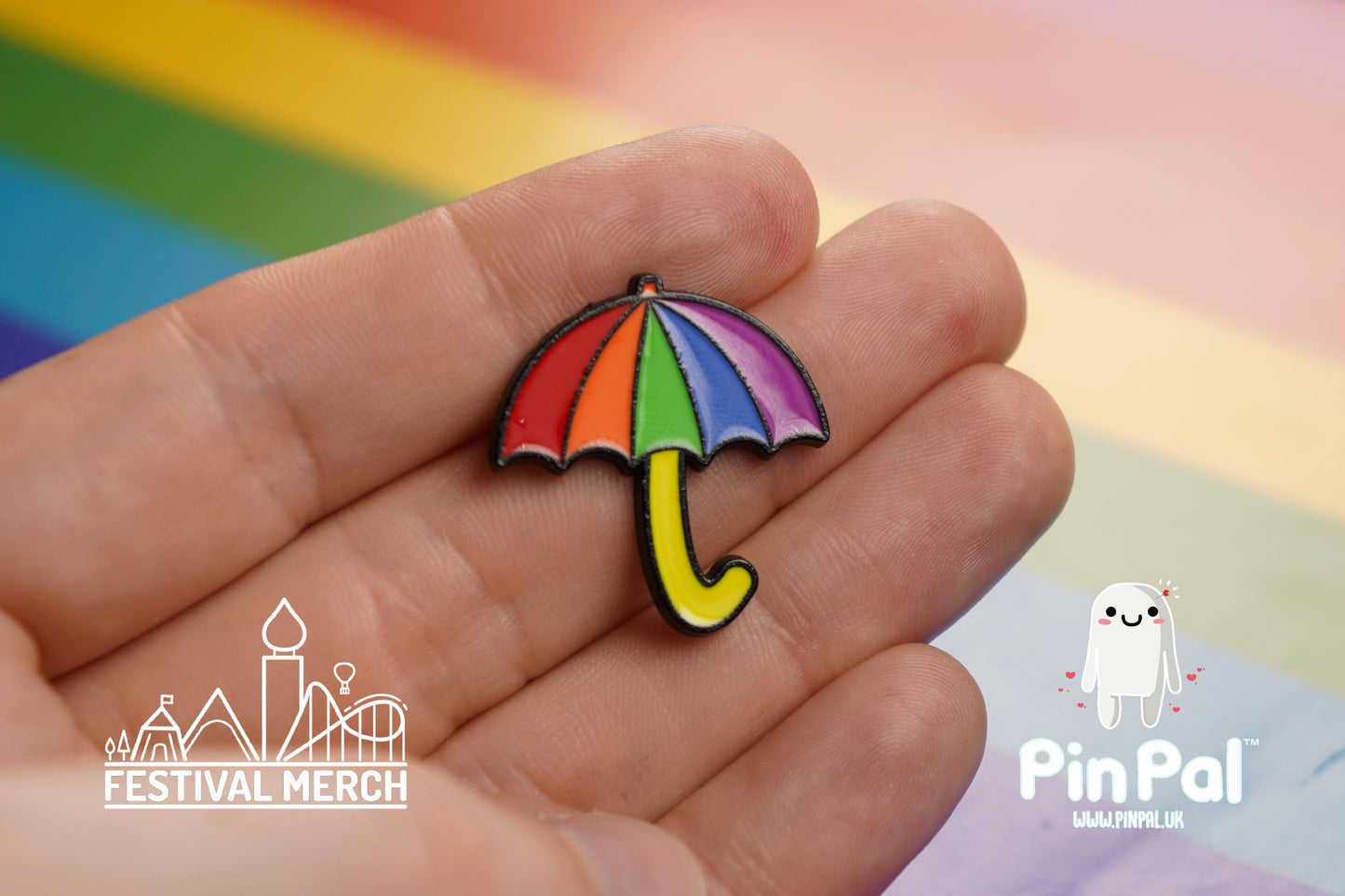 Rainbow Flag Pin | Enamel - PinPal UK010 - LGBT Pride Badge Stud Lesbian Gay Bisexual Transgender Queer Metal Button Pride gift Pride outfit