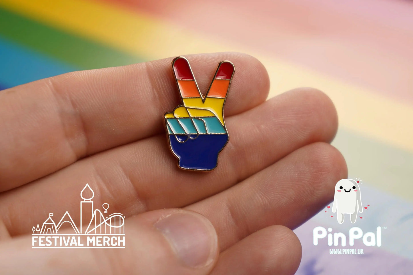 Rainbow Flag Pin | Enamel - PinPal UK13.5 - LGBT Pride Badge Stud Lesbian Gay Bisexual Transgender Queer Metal Button Pride gift outfit