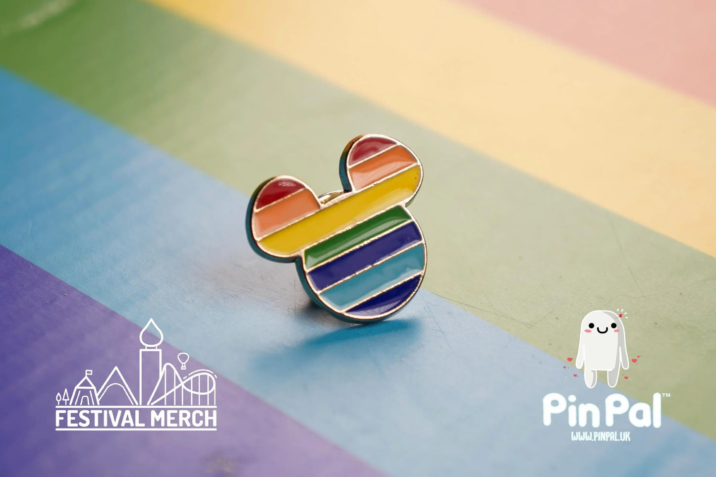 Rainbow Flag Pin | Enamel - PinPal UK014 - LGBT Pride Badge Stud Lesbian Gay Bisexual Transgender Queer Metal Button Pride gift Pride outfit