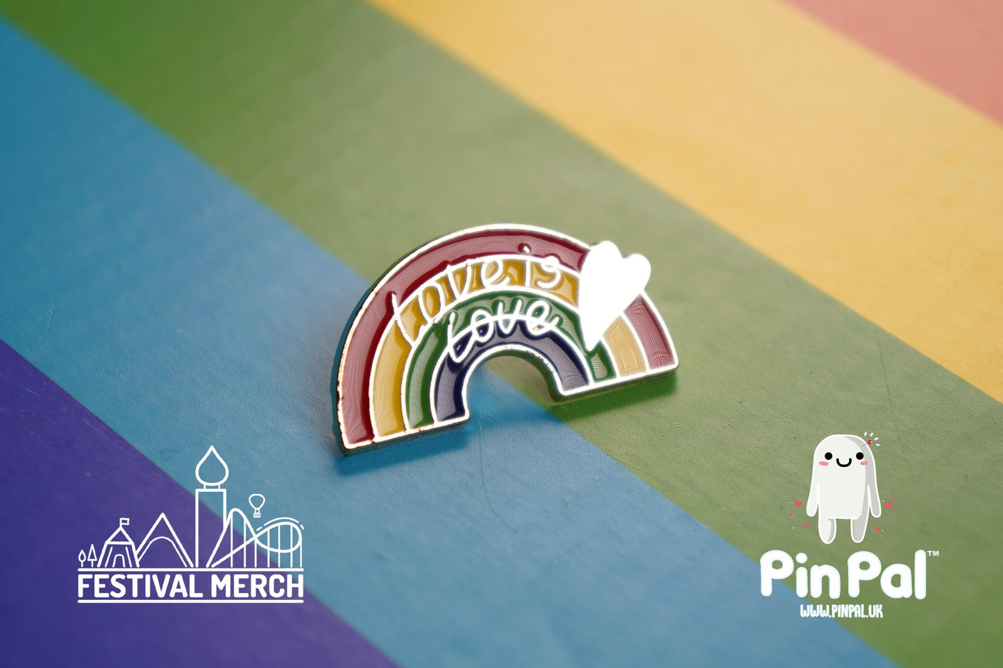 Rainbow Flag Pin | Enamel - PinPal UK017 - LGBT Pride Badge Stud Lesbian Gay Bisexual Transgender Queer Metal Button Pride gift Pride outfit