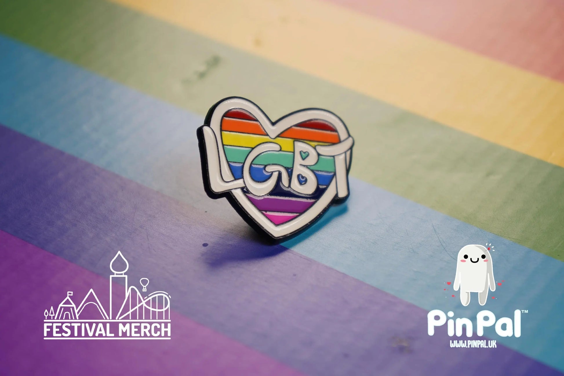 Rainbow Flag Pin | Enamel - PinPal UK024 - LGBT Pride Badge Stud Lesbian Gay Bisexual Transgender Queer Metal Button Pride gift Pride outfit