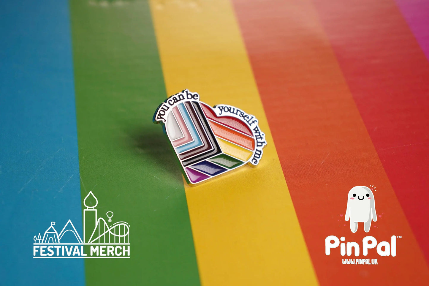 Rainbow Flag Pin | Enamel - PinPal UK032 - LGBT Pride Badge Stud Lesbian Gay Bisexual Transgender Queer Metal Button Pride gift Pride outfit