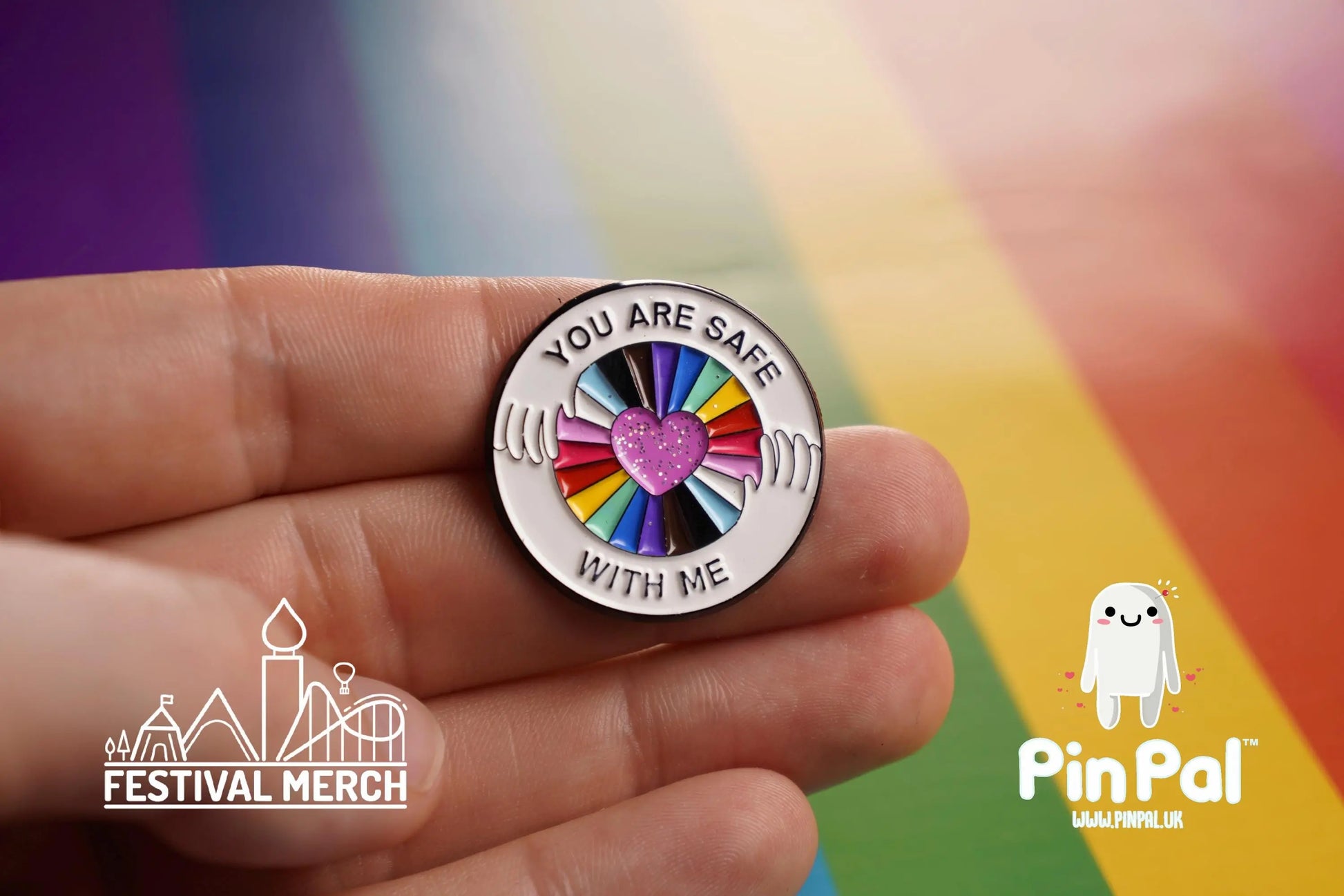 Rainbow Flag Pin | Enamel - PinPal UK034 - LGBT Pride Badge Stud Lesbian Gay Bisexual Transgender Queer Metal Button Pride gift Pride outfit