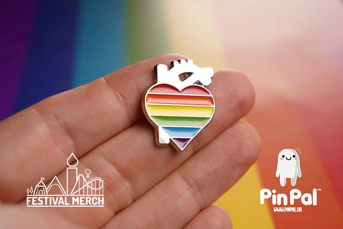 Rainbow Flag Pin | Enamel - PinPal UK035 - LGBT Pride Badge Stud Lesbian Gay Bisexual Transgender Queer Metal Button Pride gift Pride outfit