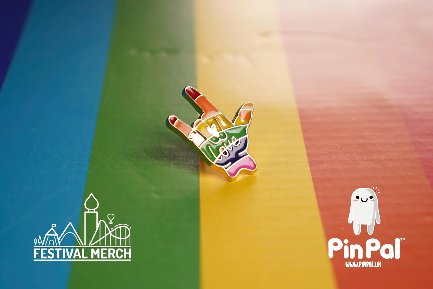 Rainbow Flag Pin | Enamel - PinPal UK036 - LGBT Pride Badge Stud Lesbian Gay Bisexual Transgender Queer Metal Button Pride gift Pride outfit