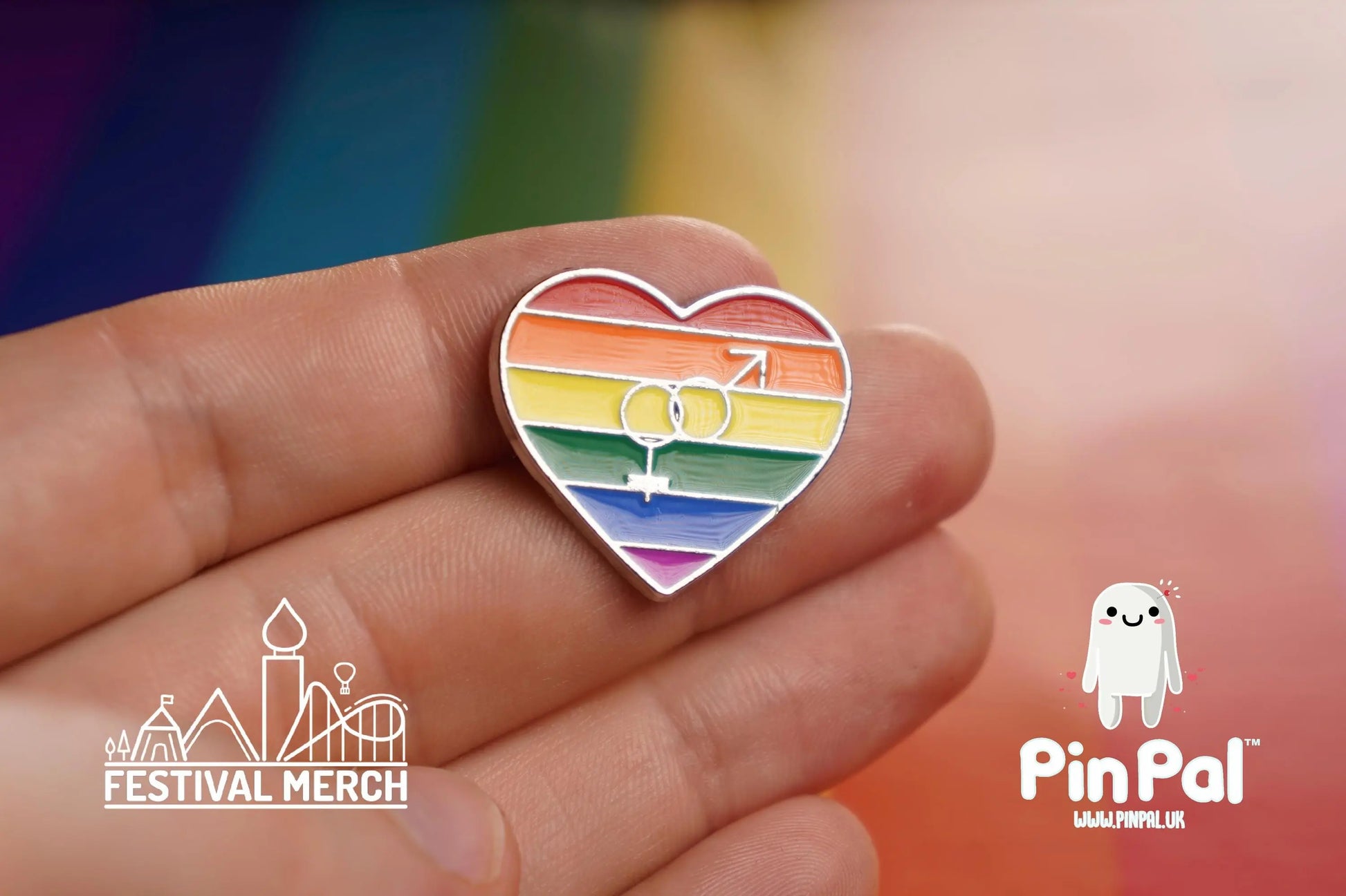 Rainbow Flag Pin | Enamel - PinPal UK038 - LGBT Pride Badge Stud Lesbian Gay Bisexual Transgender Queer Metal Button Pride gift Pride outfit
