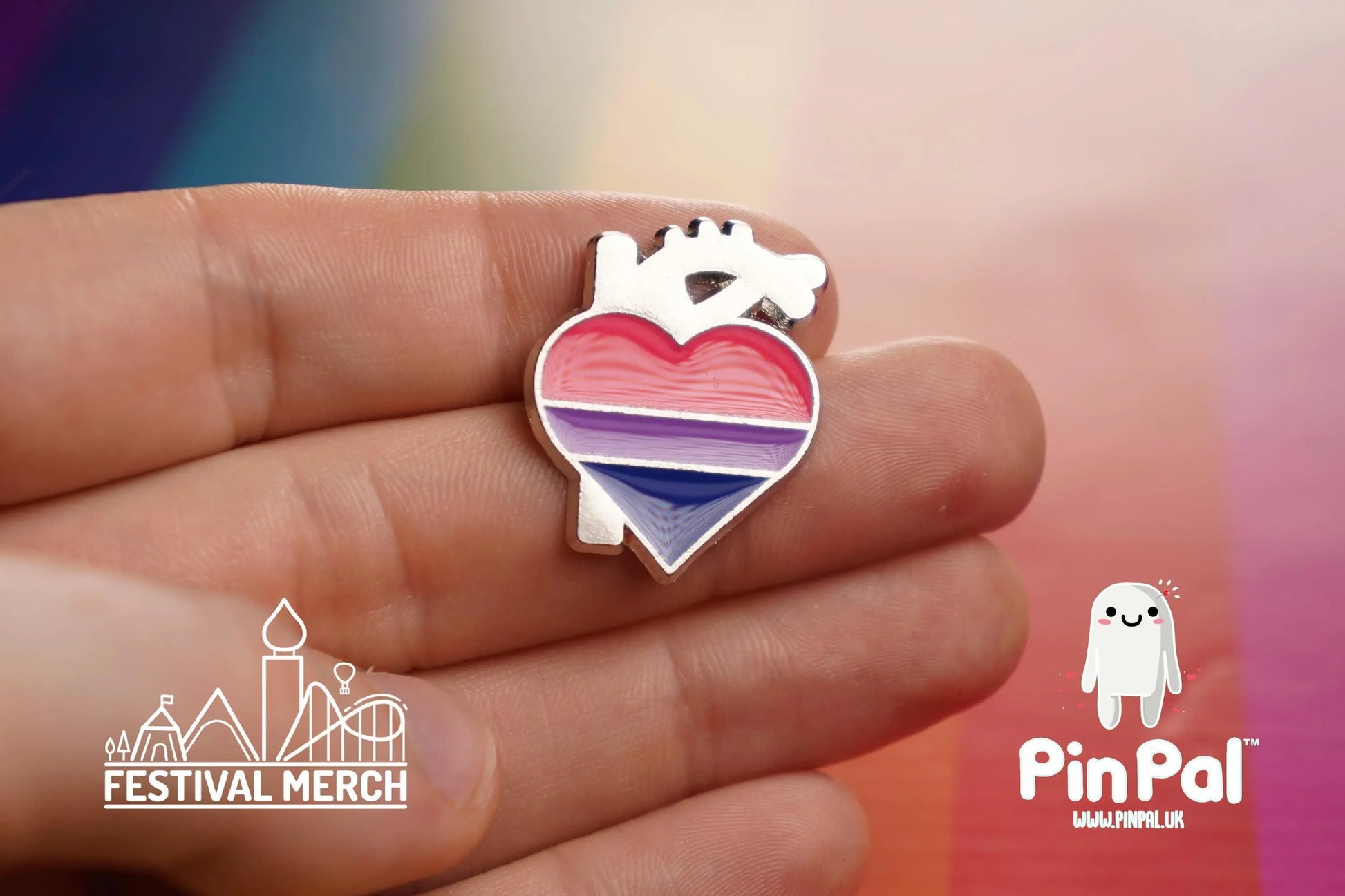 Rainbow Flag Pin | Enamel - PinPal UK040 - LGBT Pride Badge Stud Lesbian Gay Bisexual Transgender Queer Metal Button Pride gift Pride outfit