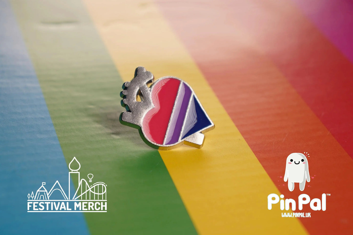Rainbow Flag Pin | Enamel - PinPal UK040 - LGBT Pride Badge Stud Lesbian Gay Bisexual Transgender Queer Metal Button Pride gift Pride outfit