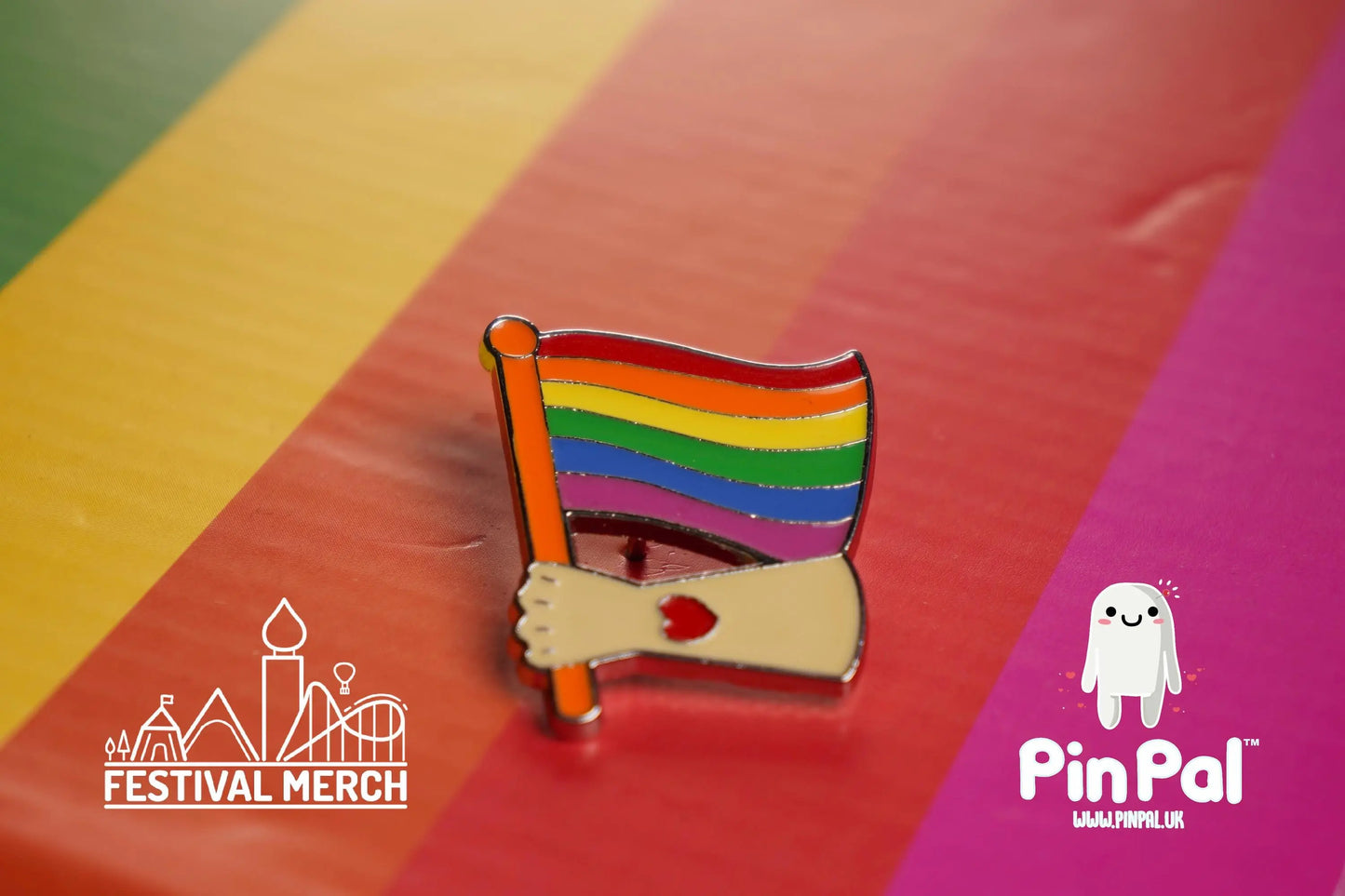 Rainbow Flag Pin | Enamel - PinPal UK041 - LGBT Pride Badge Stud Lesbian Gay Bisexual Transgender Queer Metal Button Pride gift Pride outfit