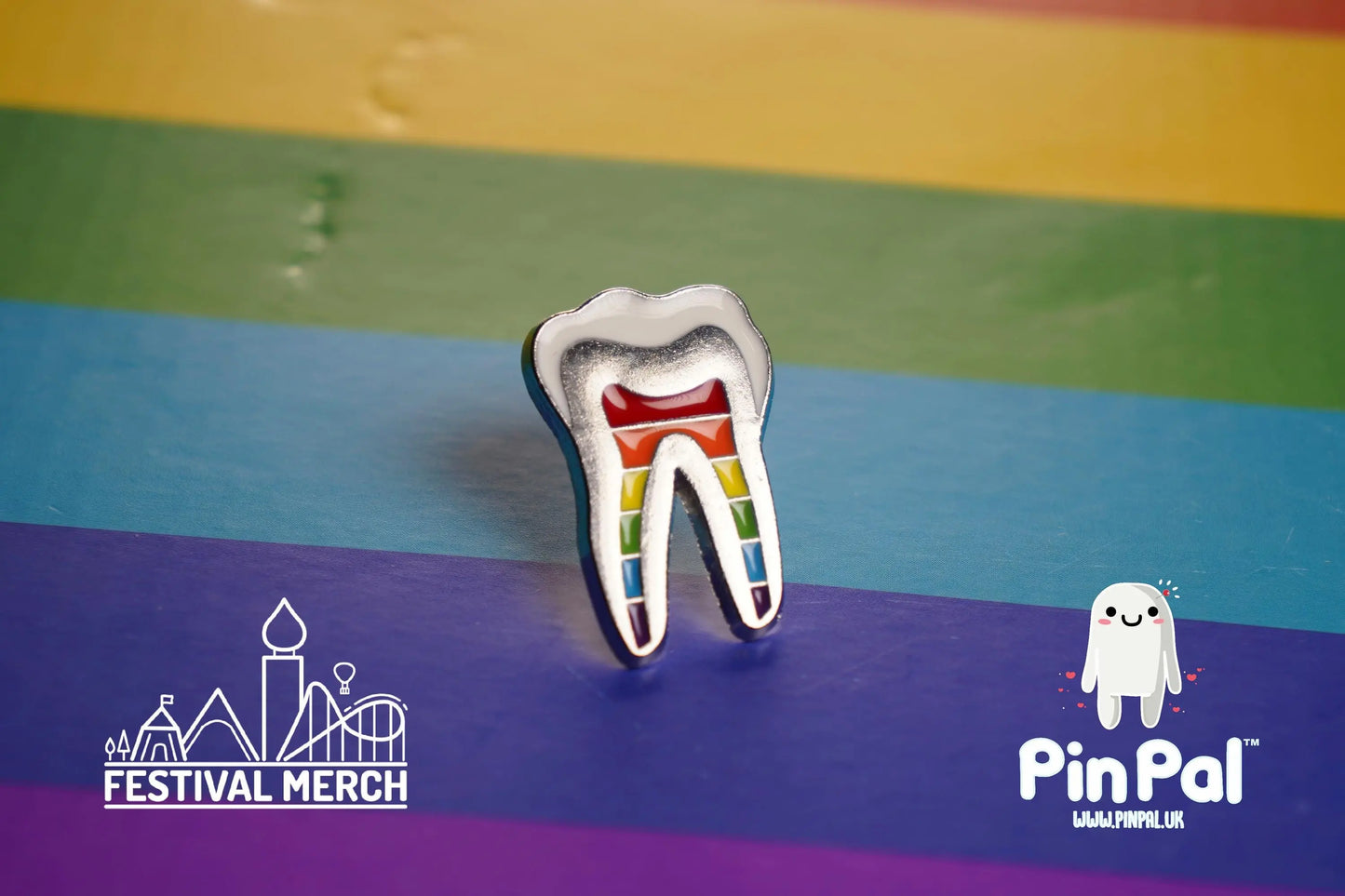 Rainbow Flag Pin | Enamel - PinPal UK044 - LGBT Pride Badge Stud Lesbian Gay Bisexual Transgender Queer Metal Button Pride gift Pride outfit