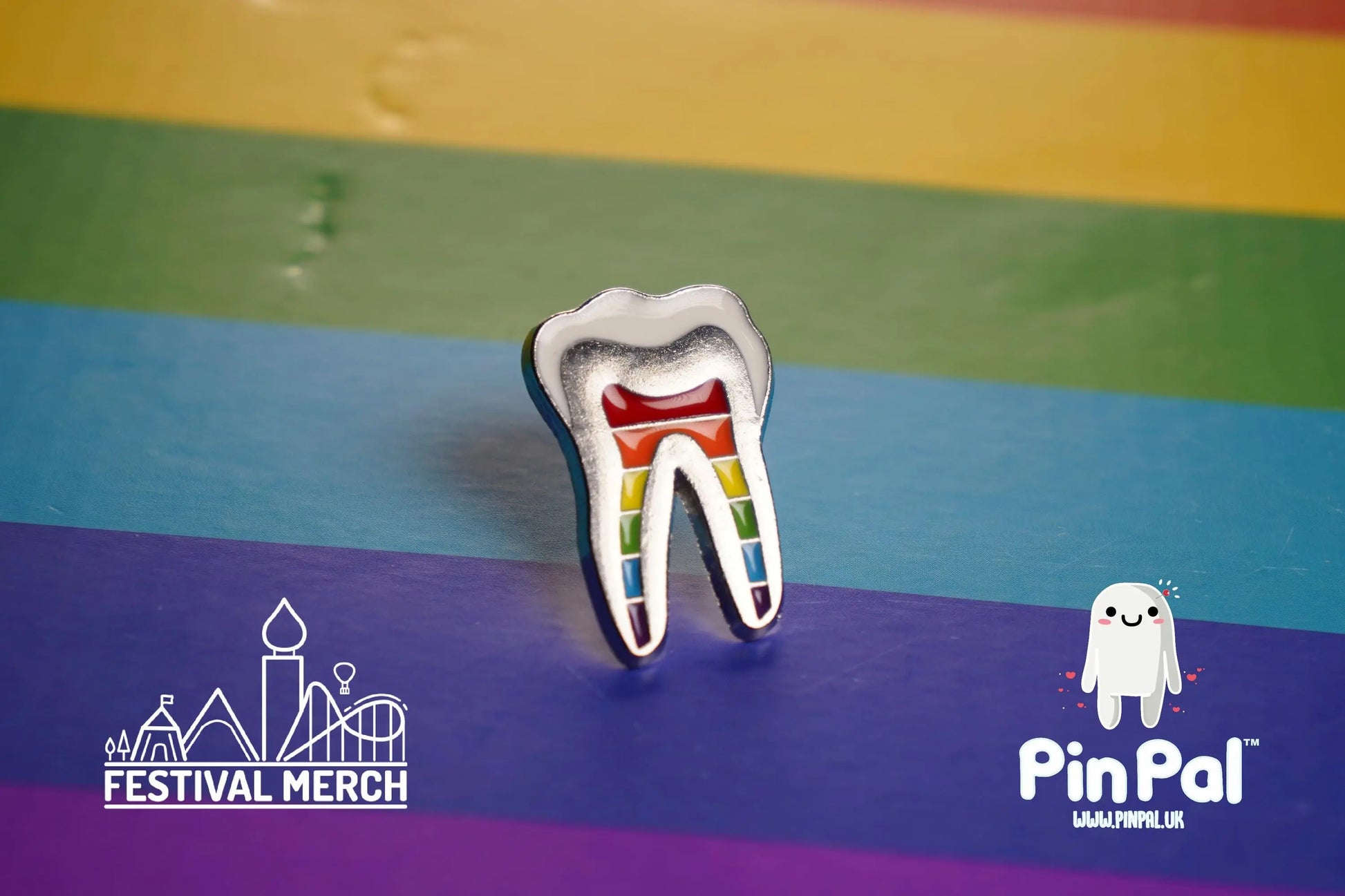 Rainbow Flag Pin | Enamel - PinPal UK044 - LGBT Pride Badge Stud Lesbian Gay Bisexual Transgender Queer Metal Button Pride gift Pride outfit