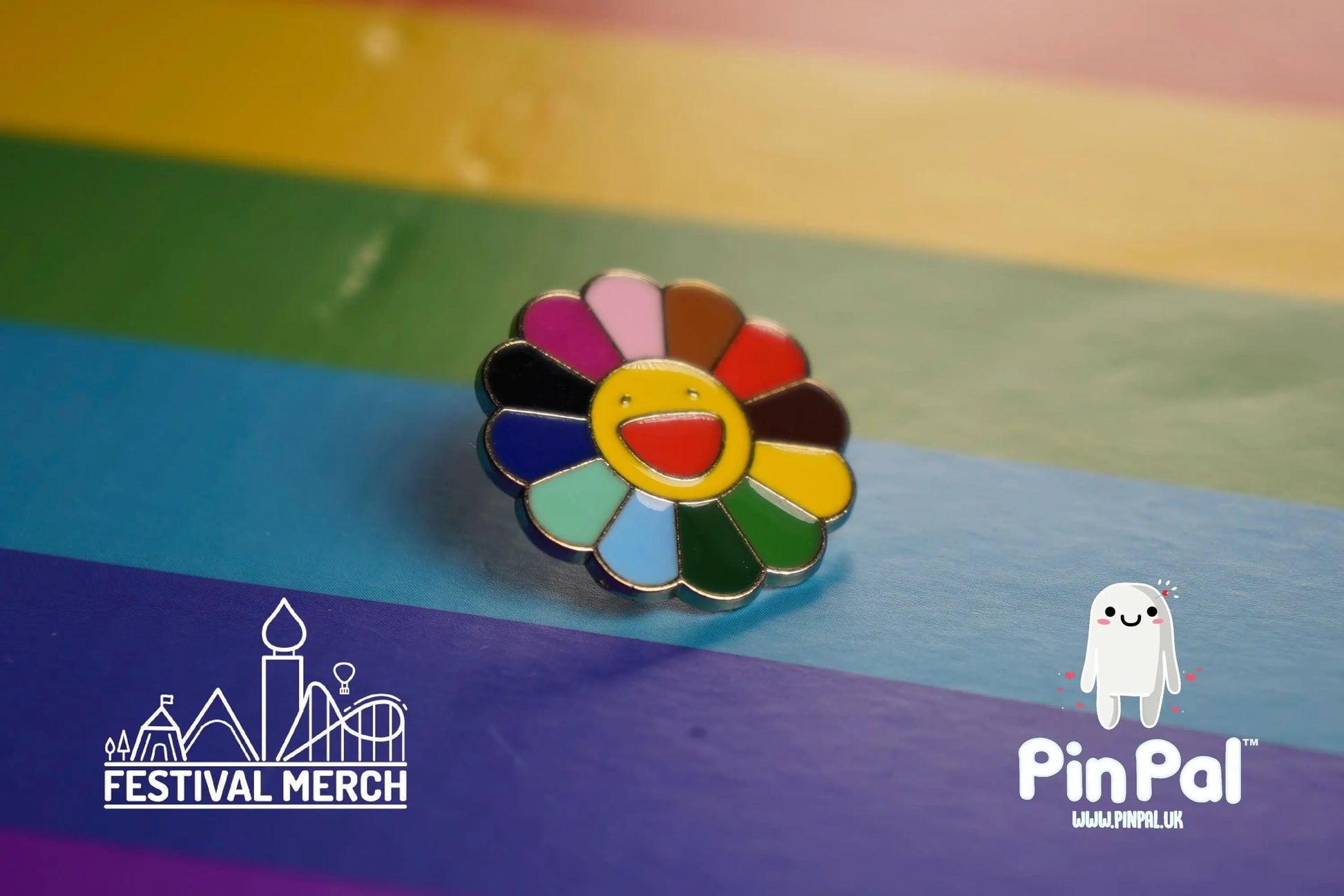 Rainbow Flag Pin | Enamel - PinPal UK045 - LGBT Pride Badge Stud Lesbian Gay Bisexual Transgender Queer Metal Button Pride gift Pride outfit