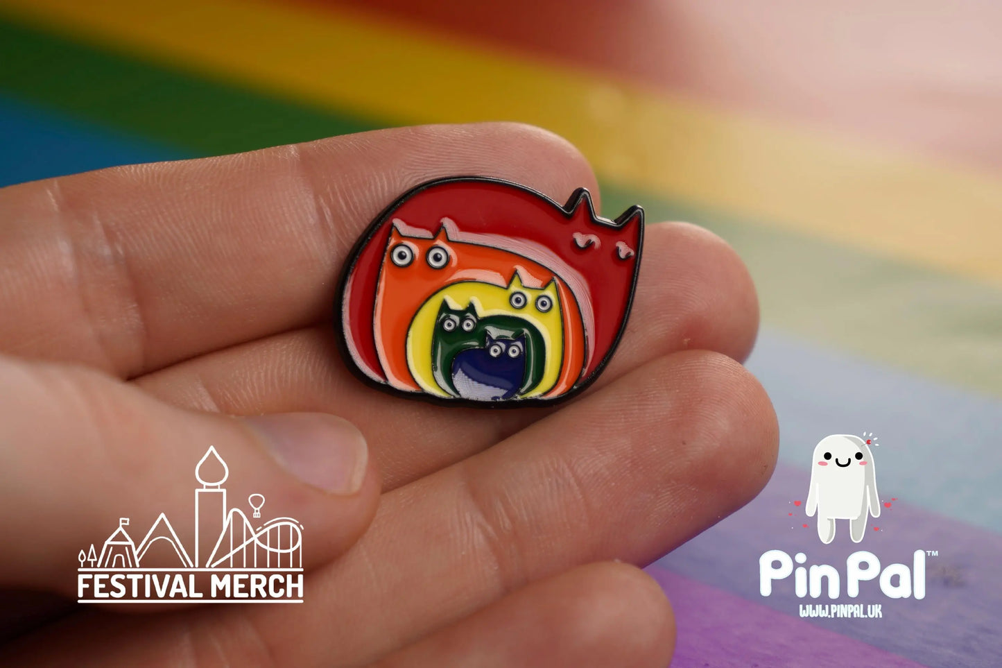 Rainbow Flag Pin | Enamel - PinPal UK047 - LGBT Pride Badge Stud Lesbian Gay Bisexual Transgender Queer Metal Button Pride gift Pride outfit