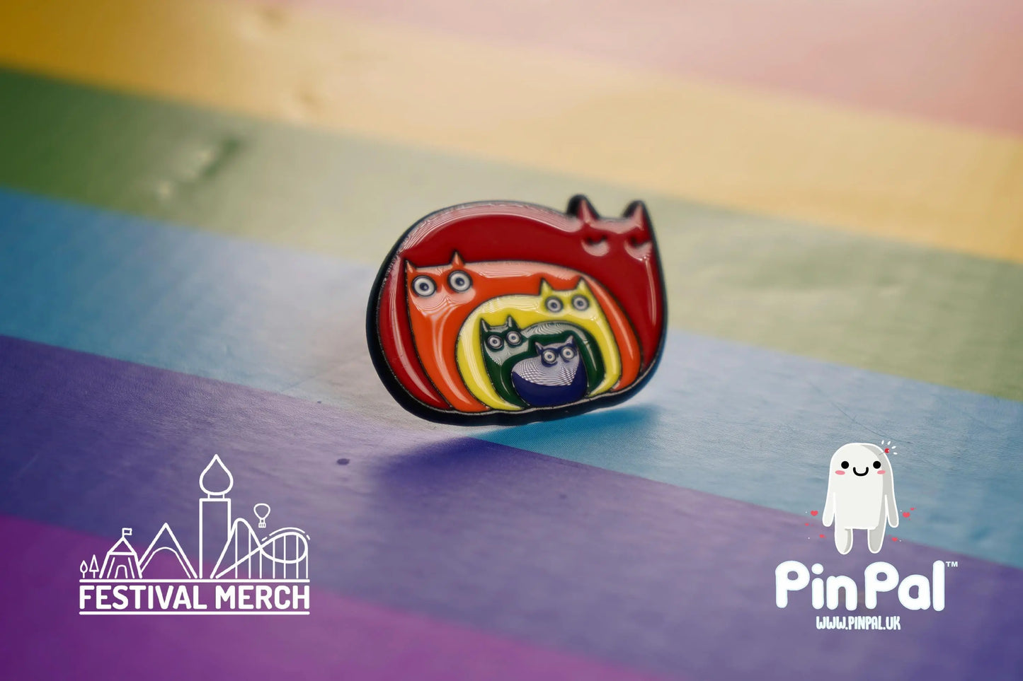 Rainbow Flag Pin | Enamel - PinPal UK047 - LGBT Pride Badge Stud Lesbian Gay Bisexual Transgender Queer Metal Button Pride gift Pride outfit