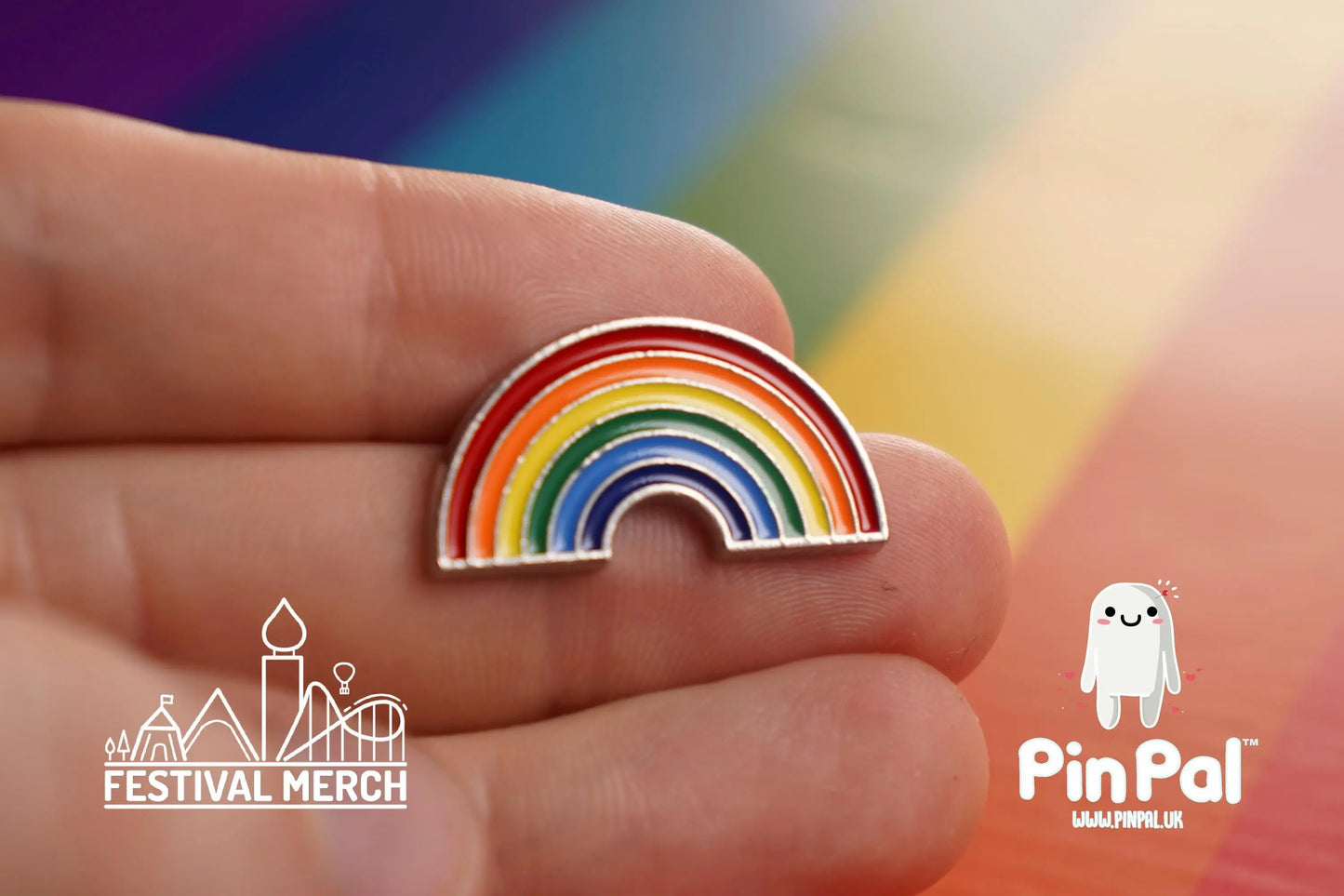 Rainbow Flag Pin | Enamel - PinPal UK051 - LGBT Pride Badge Stud Lesbian Gay Bisexual Transgender Queer Metal Button Pride gift Pride outfit