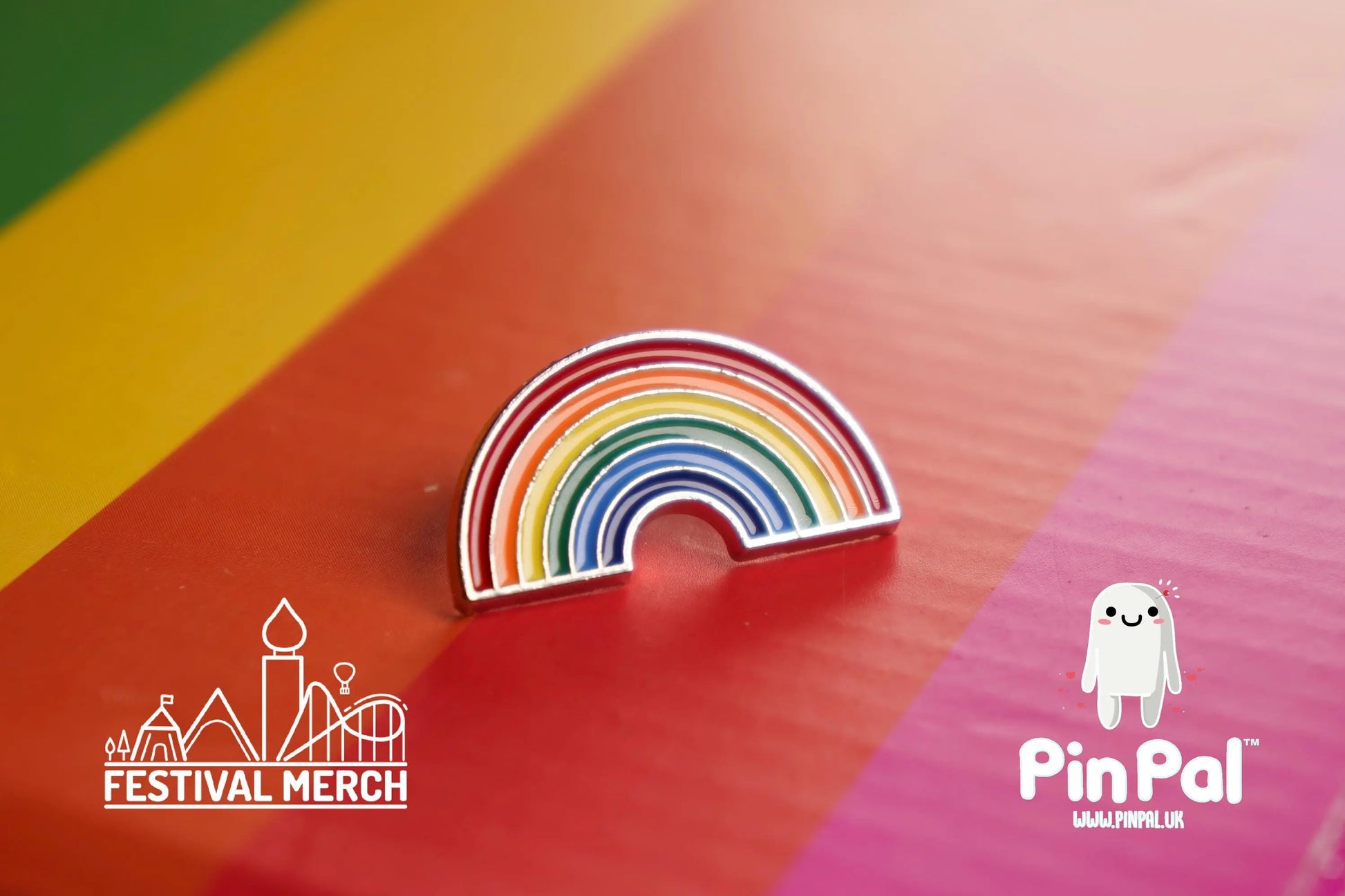 Rainbow Flag Pin | Enamel - PinPal UK051 - LGBT Pride Badge Stud Lesbian Gay Bisexual Transgender Queer Metal Button Pride gift Pride outfit