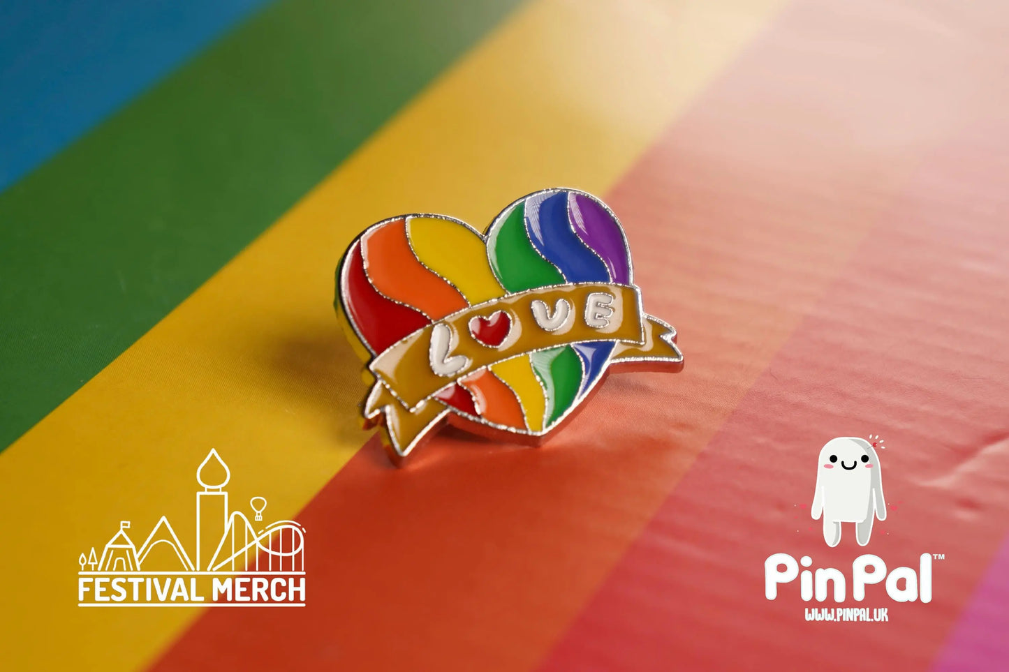 Rainbow Flag Pin | Enamel - PinPal UK052 - LGBT Pride Badge Stud Lesbian Gay Bisexual Transgender Queer Metal Button Pride gift Pride outfit