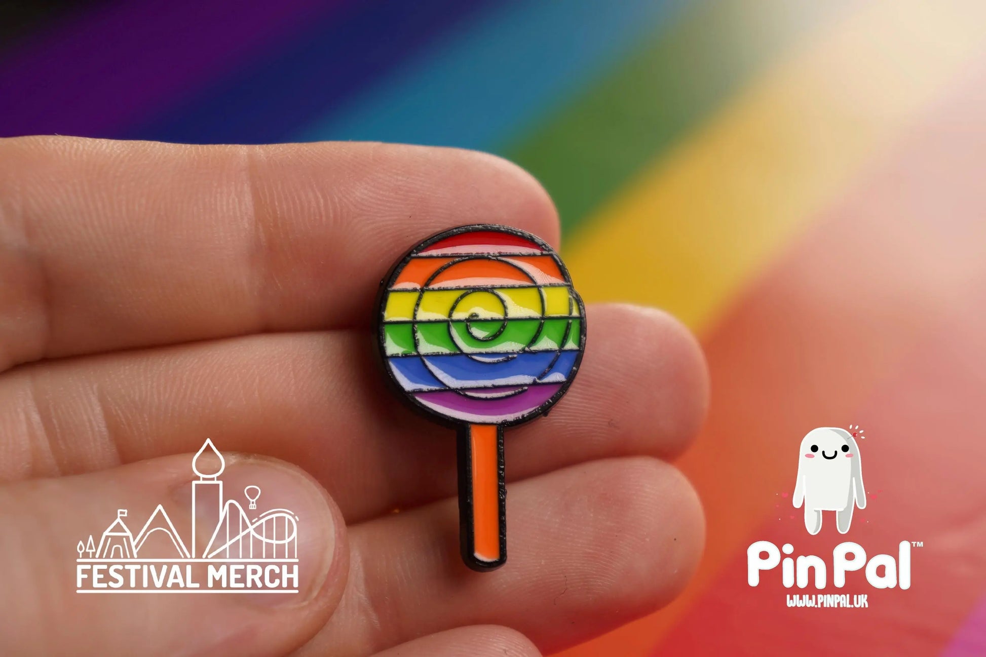 Rainbow Flag Pin | Enamel - PinPal UK053 - LGBT Pride Badge Stud Lesbian Gay Bisexual Transgender Queer Metal Button Pride gift Pride outfit