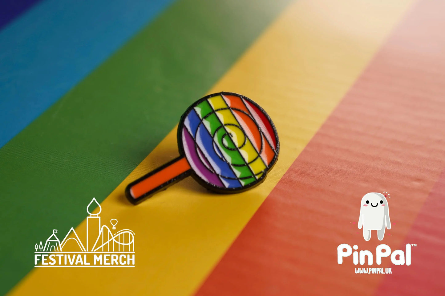 Rainbow Flag Pin | Enamel - PinPal UK053 - LGBT Pride Badge Stud Lesbian Gay Bisexual Transgender Queer Metal Button Pride gift Pride outfit