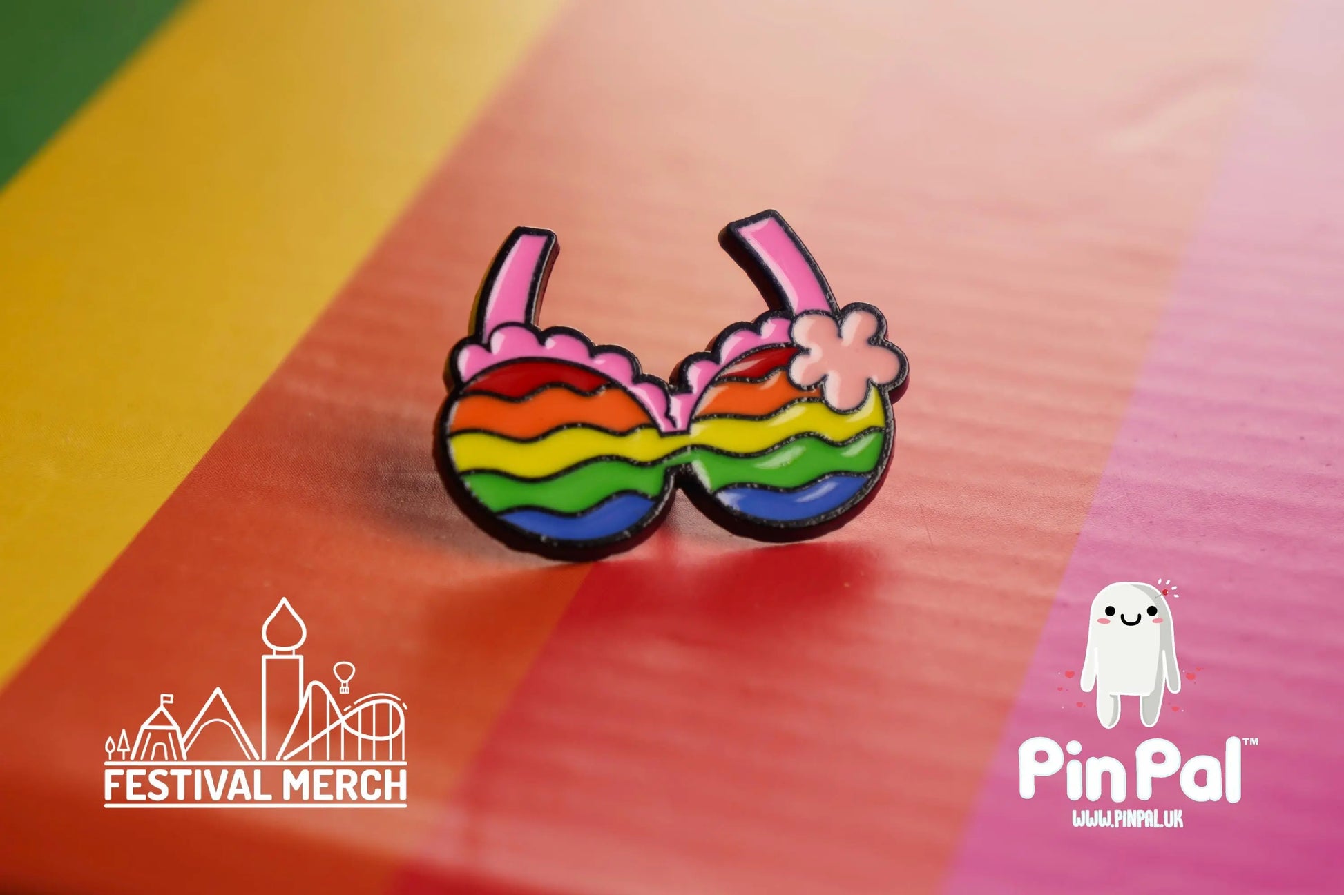 Rainbow Flag Pin | Enamel - PinPal UK055 - LGBT Pride Badge Stud Lesbian Gay Bisexual Transgender Queer Metal Button Pride gift Pride outfit