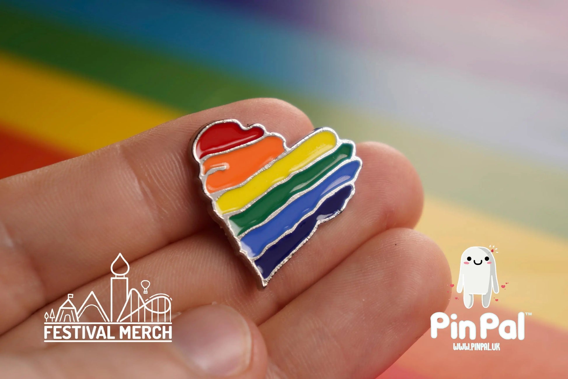 Rainbow Flag Pin | Enamel - PinPal UK058 - LGBT Pride Badge Stud Lesbian Gay Bisexual Transgender Queer Metal Button Pride gift Pride outfit