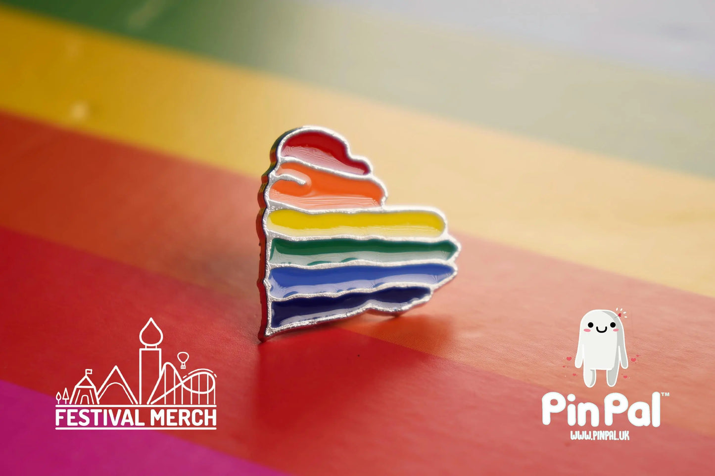 Rainbow Flag Pin | Enamel - PinPal UK058 - LGBT Pride Badge Stud Lesbian Gay Bisexual Transgender Queer Metal Button Pride gift Pride outfit