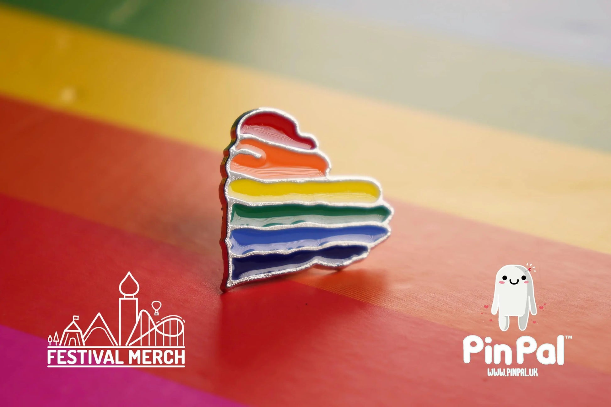 Rainbow Flag Pin | Enamel - PinPal UK058 - LGBT Pride Badge Stud Lesbian Gay Bisexual Transgender Queer Metal Button Pride gift Pride outfit