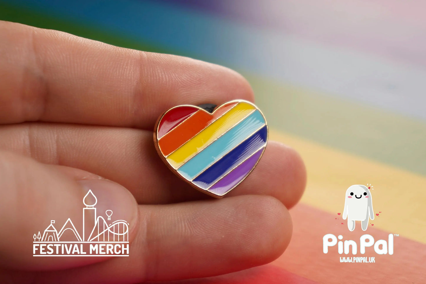 Rainbow Flag Pin | Enamel - PinPal UK059 - LGBT Pride Badge Stud Lesbian Gay Bisexual Transgender Queer Metal Button Pride gift Pride outfit