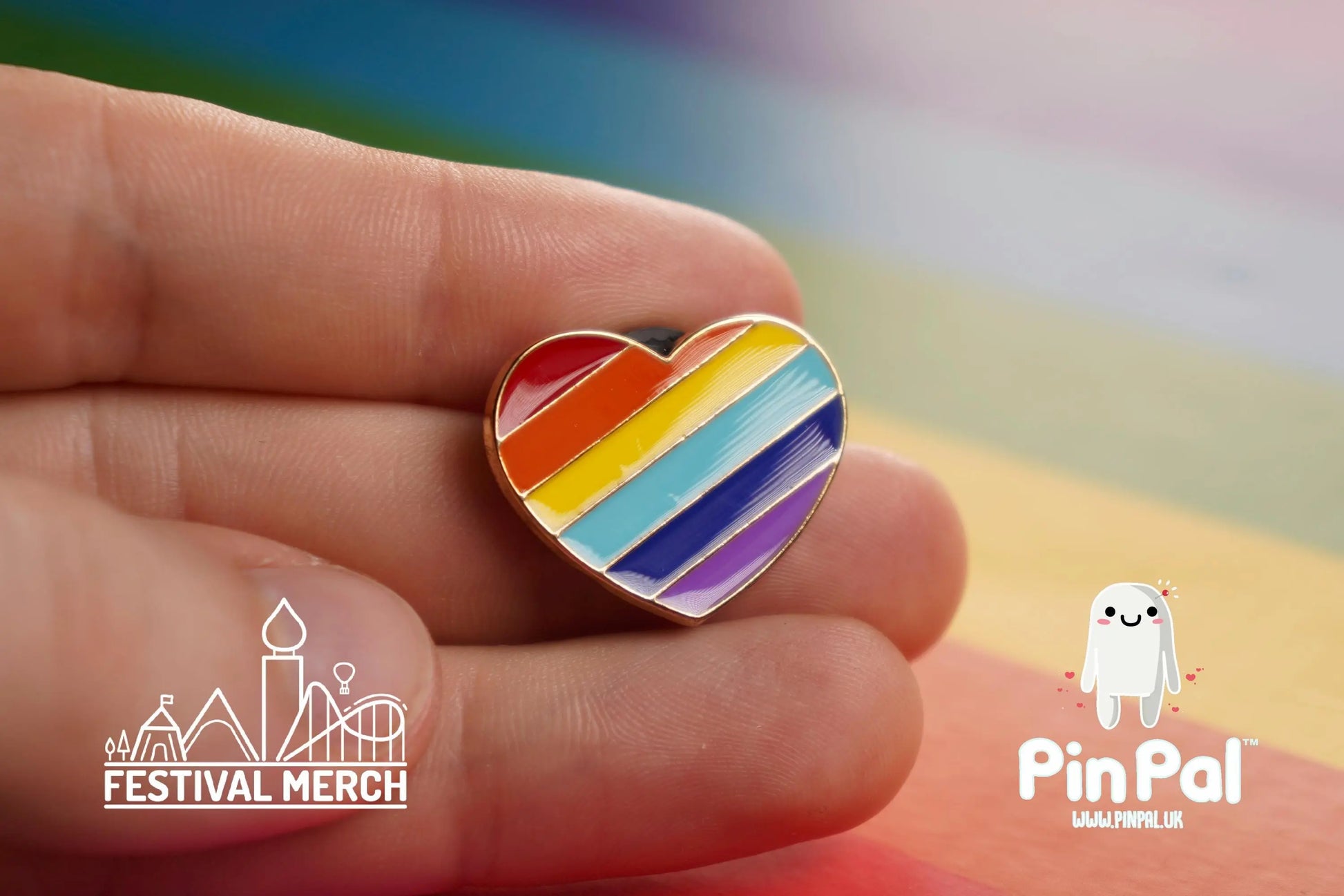 Rainbow Flag Pin | Enamel - PinPal UK059 - LGBT Pride Badge Stud Lesbian Gay Bisexual Transgender Queer Metal Button Pride gift Pride outfit