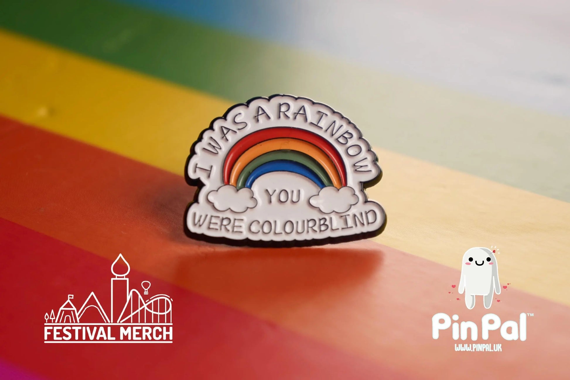 Rainbow Flag Pin | Enamel - PinPal UK062 - LGBT Pride Badge Stud Lesbian Gay Bisexual Transgender Queer Metal Button Pride gift Pride outfit