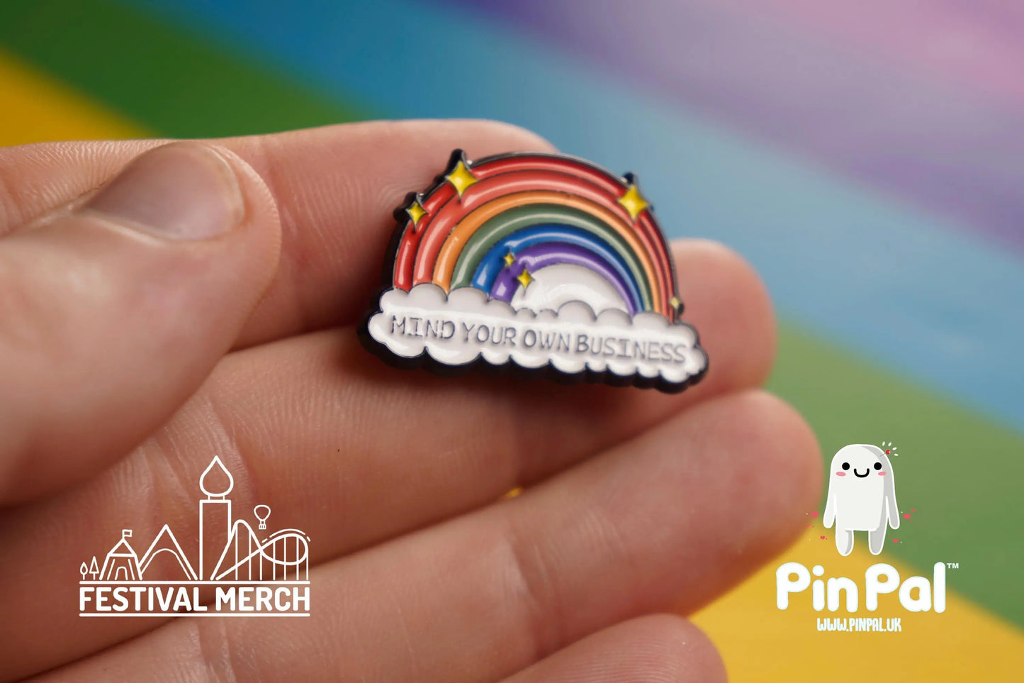 Rainbow Flag Pin | Enamel - PinPal UK068 - LGBT Pride Badge Stud Lesbian Gay Bisexual Transgender Queer Metal Button Pride gift Pride outfit