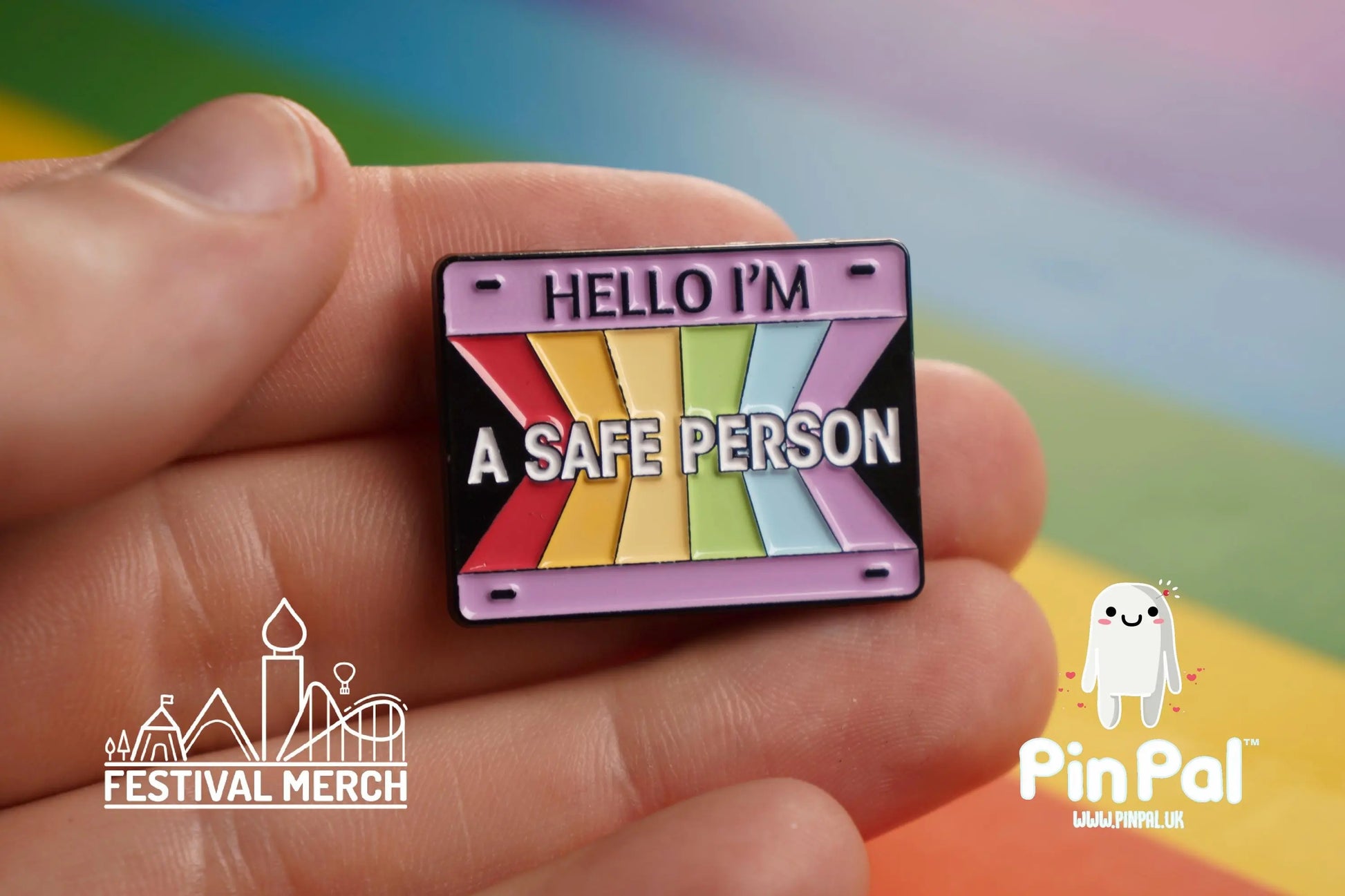 Rainbow Flag Pin | Enamel - PinPal UK069 - LGBT Pride Badge Stud Lesbian Gay Bisexual Transgender Queer Metal Button Pride gift Pride outfit