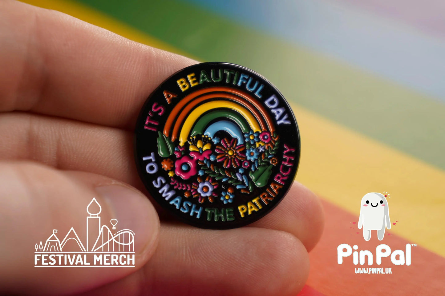 Rainbow Flag Pin | Enamel - PinPal UK071 - LGBT Pride Badge Stud Lesbian Gay Bisexual Transgender Queer Metal Button Pride gift Pride outfit