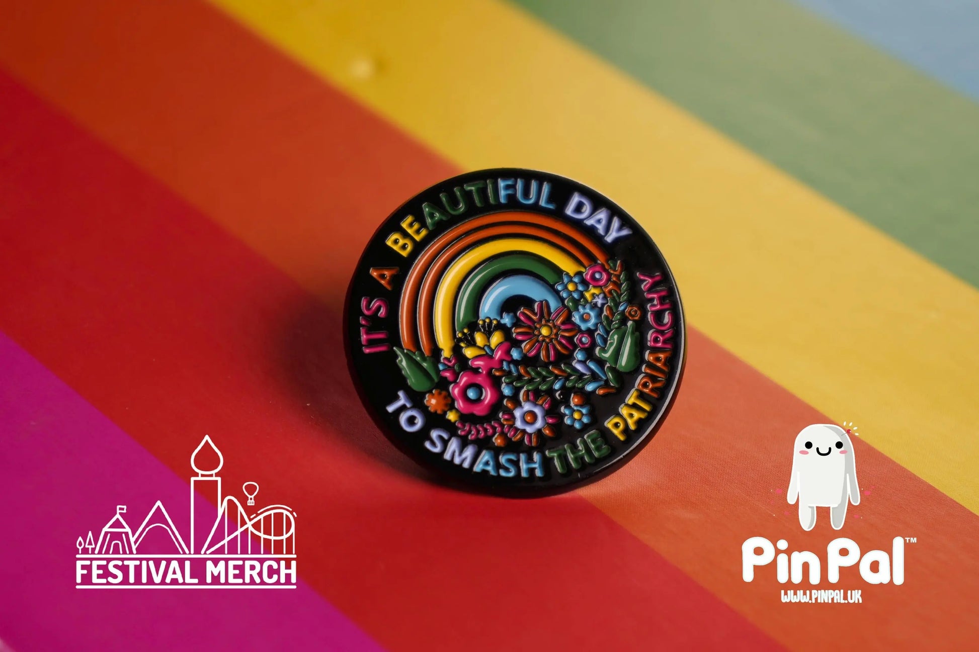 Rainbow Flag Pin | Enamel - PinPal UK071 - LGBT Pride Badge Stud Lesbian Gay Bisexual Transgender Queer Metal Button Pride gift Pride outfit