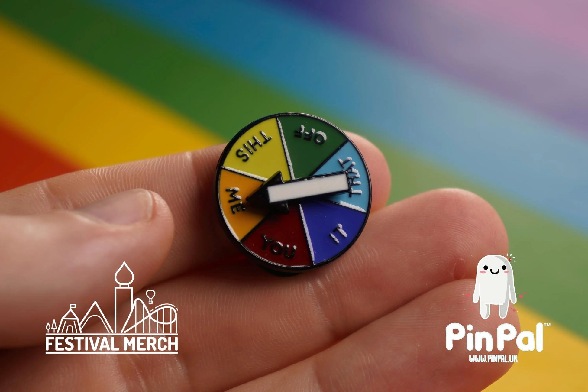 Rainbow Flag Pin | Enamel - PinPal UK065 - LGBT Pride Badge Stud Lesbian Gay Bisexual Transgender Queer Metal Button Pride gift Pride outfit