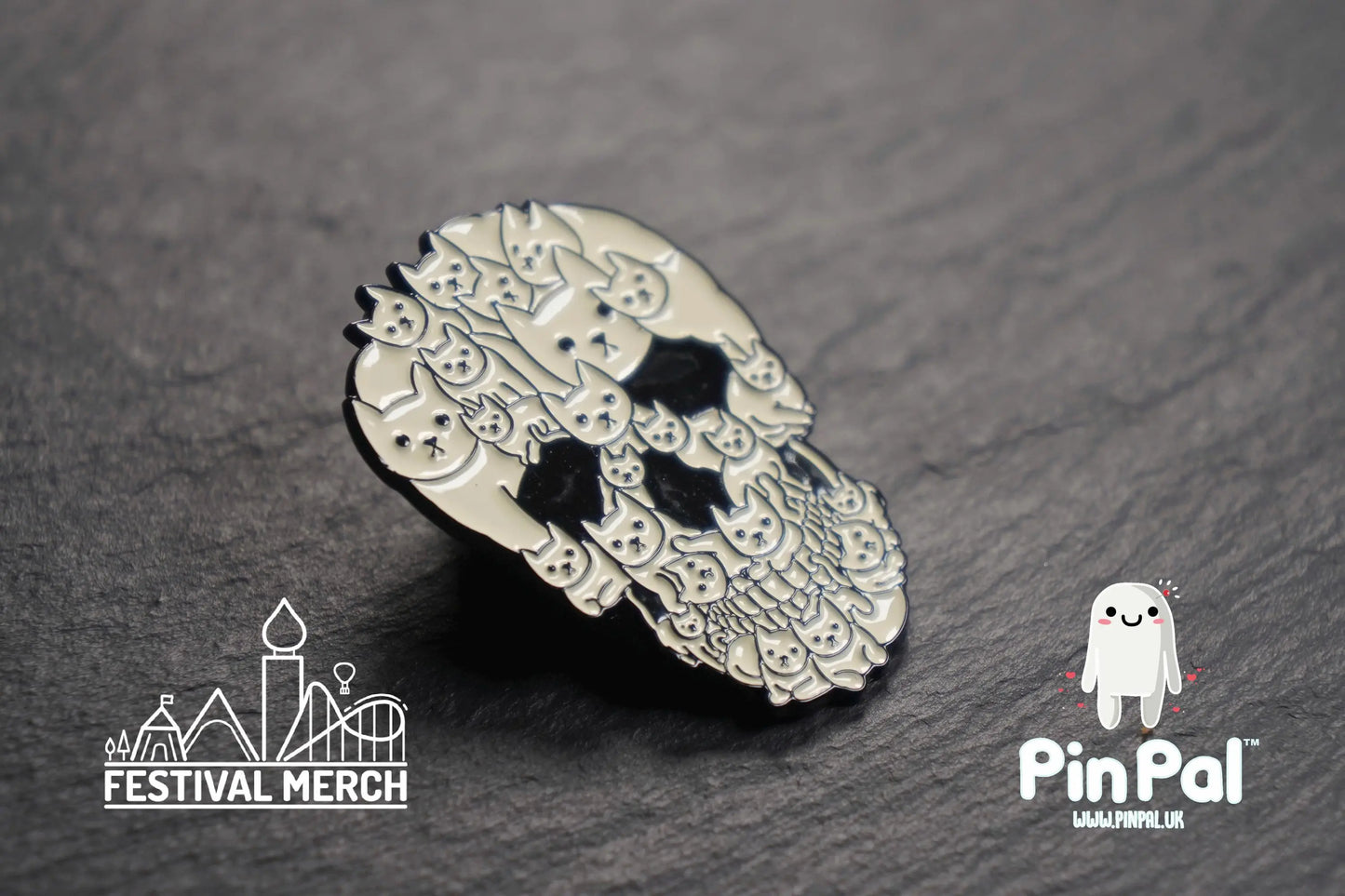 Halloween Enamel Pin - PinPal UK213 - Spooky badge Ghost Emo Cute Button Funny Boo Vampire Hand ouija board scary movie gift outfit