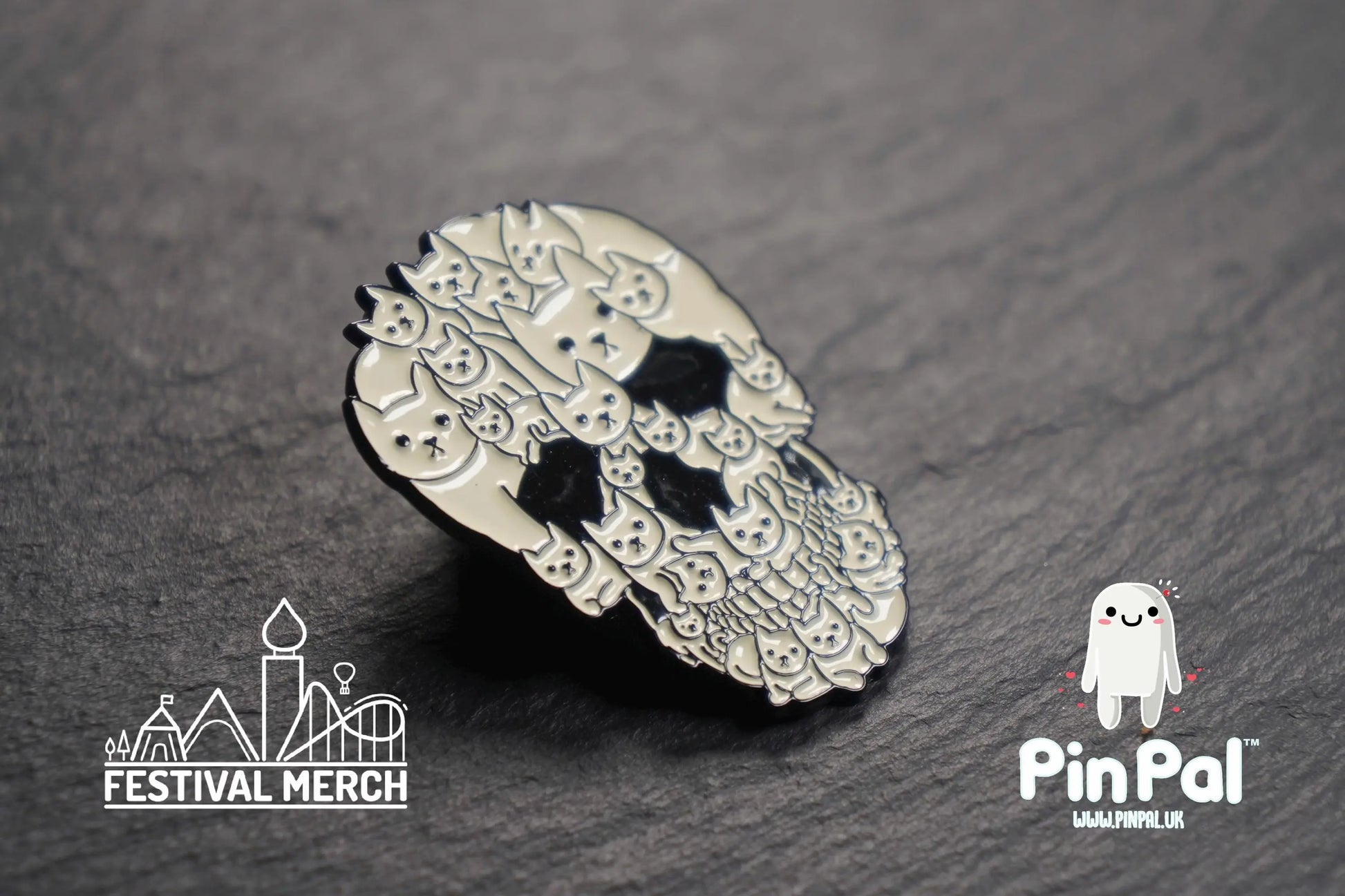 Halloween Enamel Pin - PinPal UK213 - Spooky badge Ghost Emo Cute Button Funny Boo Vampire Hand ouija board scary movie gift outfit