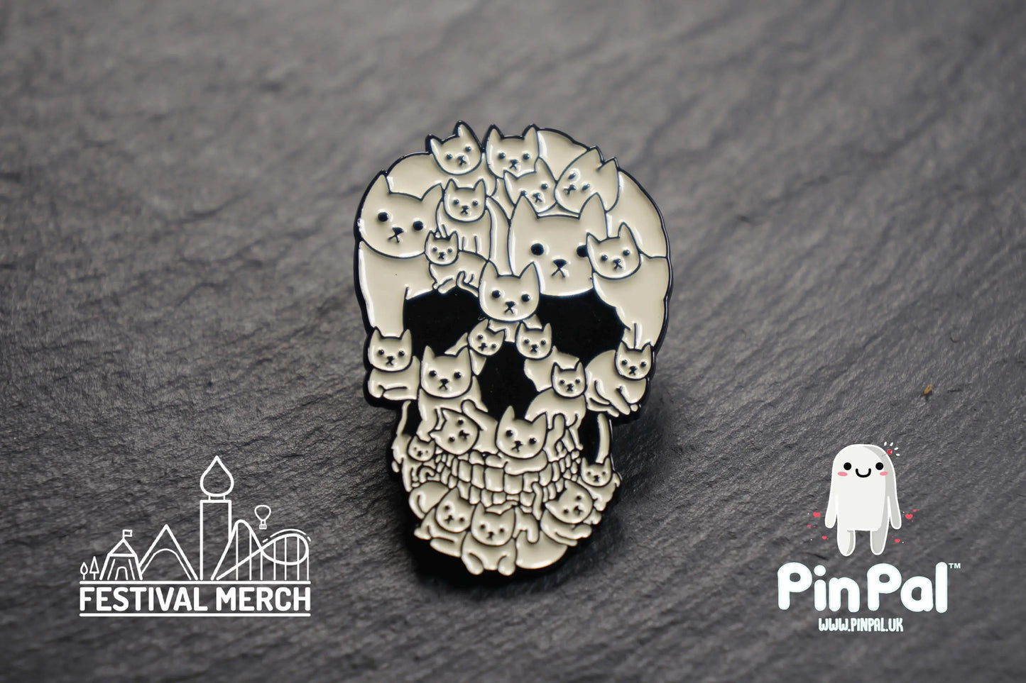 Halloween Enamel Pin - PinPal UK213 - Spooky badge Ghost Emo Cute Button Funny Boo Vampire Hand ouija board scary movie gift outfit