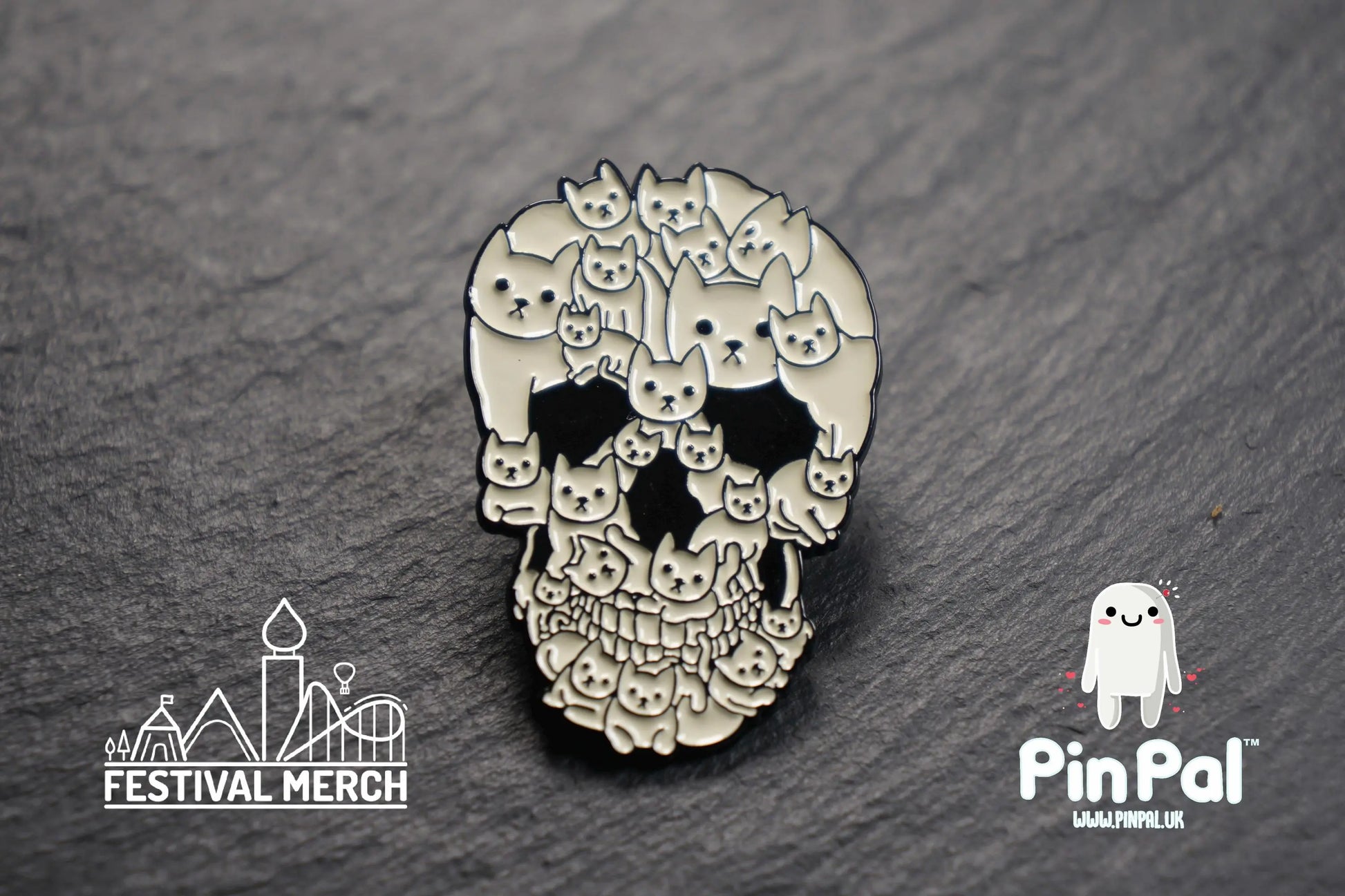 Halloween Enamel Pin - PinPal UK213 - Spooky badge Ghost Emo Cute Button Funny Boo Vampire Hand ouija board scary movie gift outfit