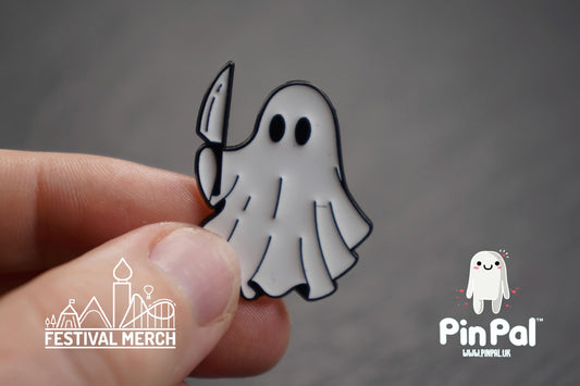 Halloween Enamel Pin - PinPal UK215 - Spooky badge Ghost Emo Cute Button Funny Boo Vampire Hand ouija board scary movie gift outfit